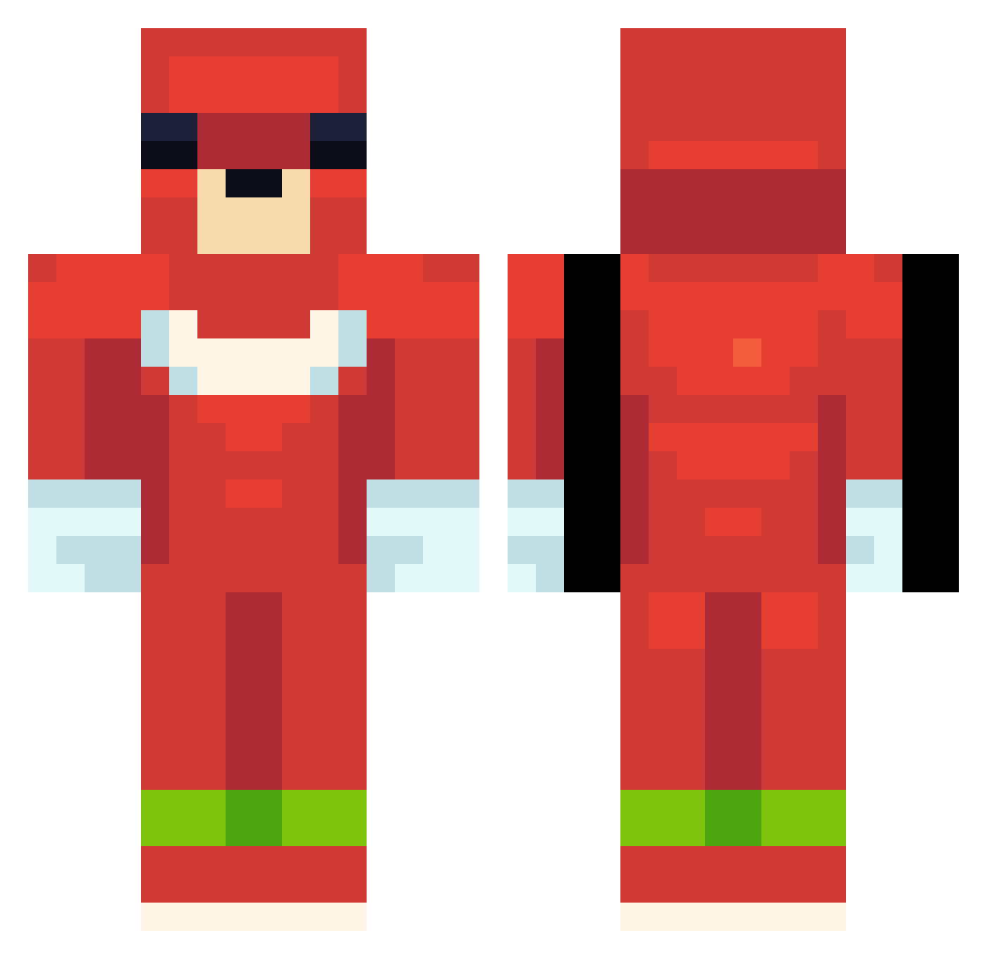 Yunnito Minecraft skin, front and back view