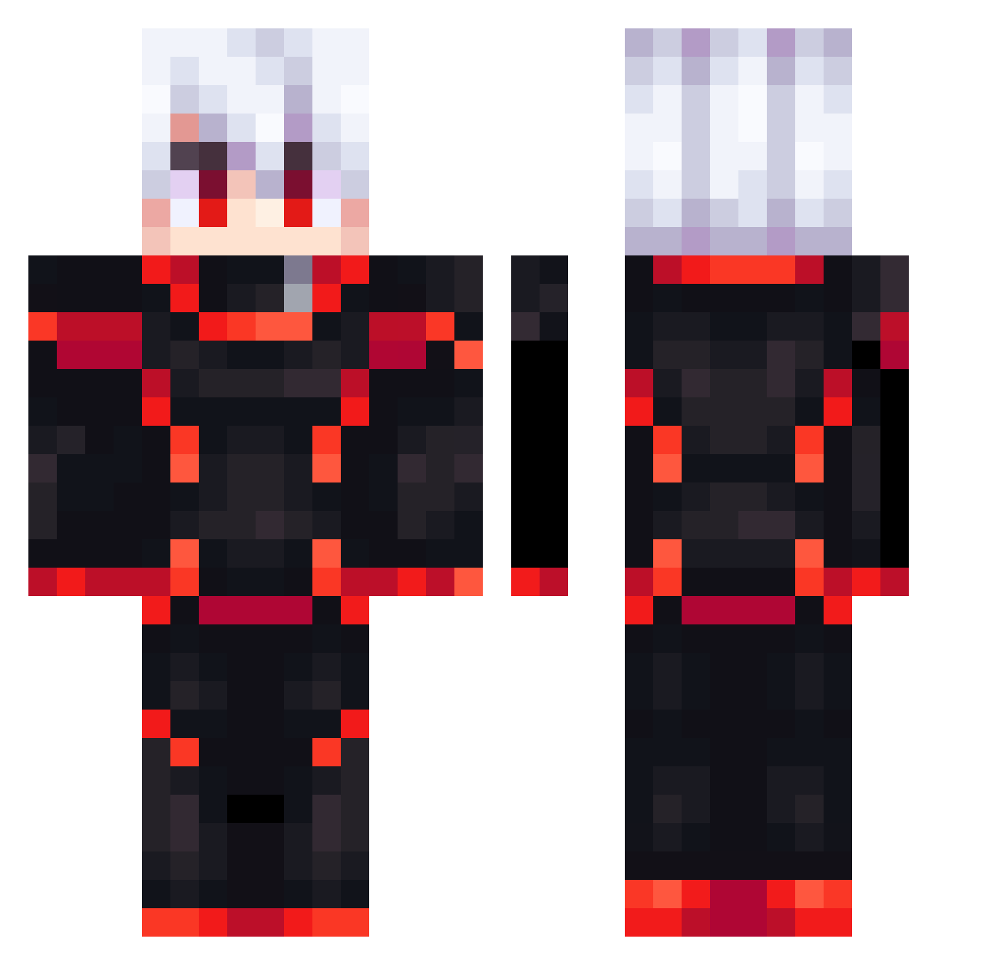 Ooksase Minecraft skin, front and back view