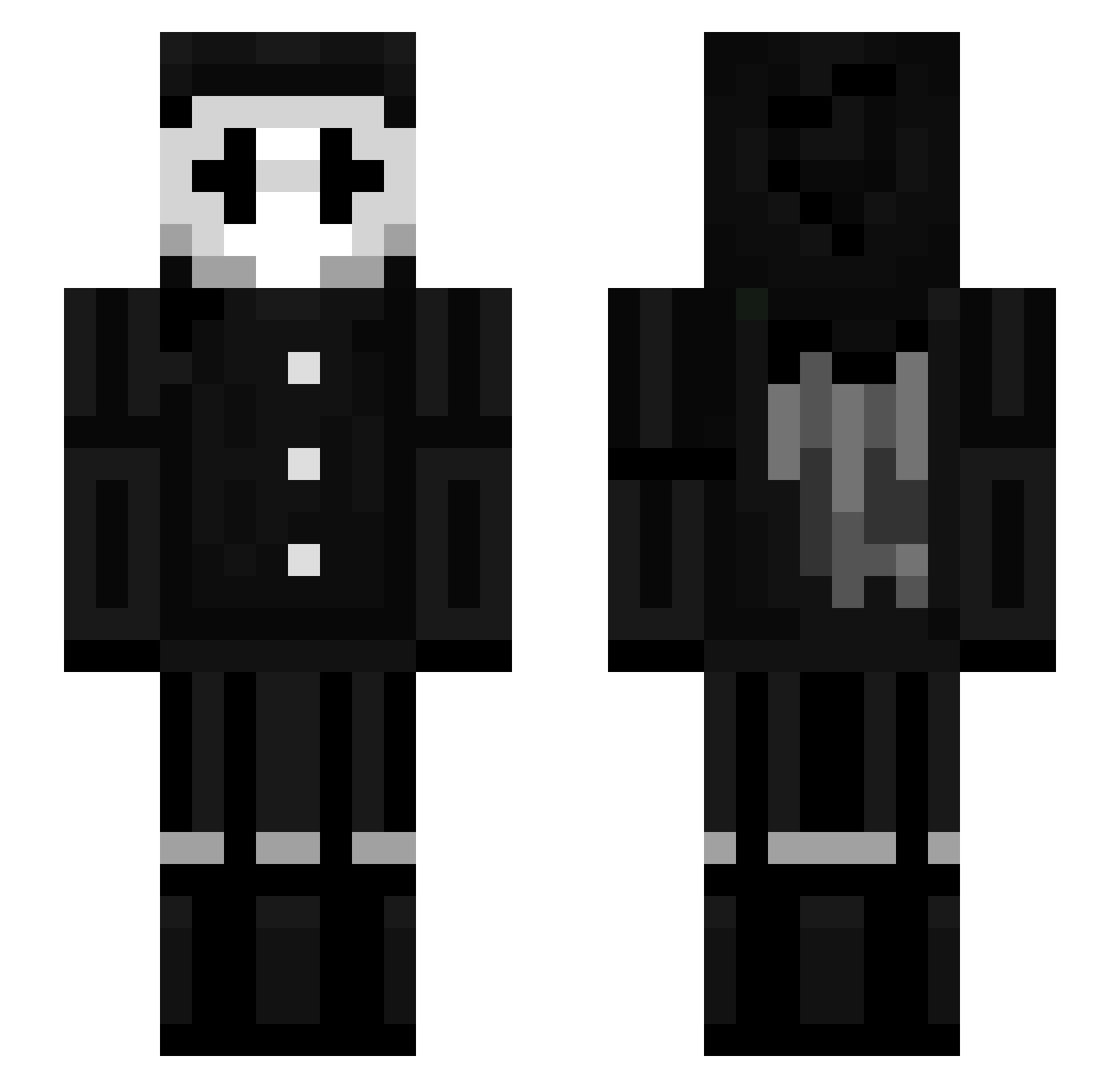 _XqV Minecraft skin, front and back view