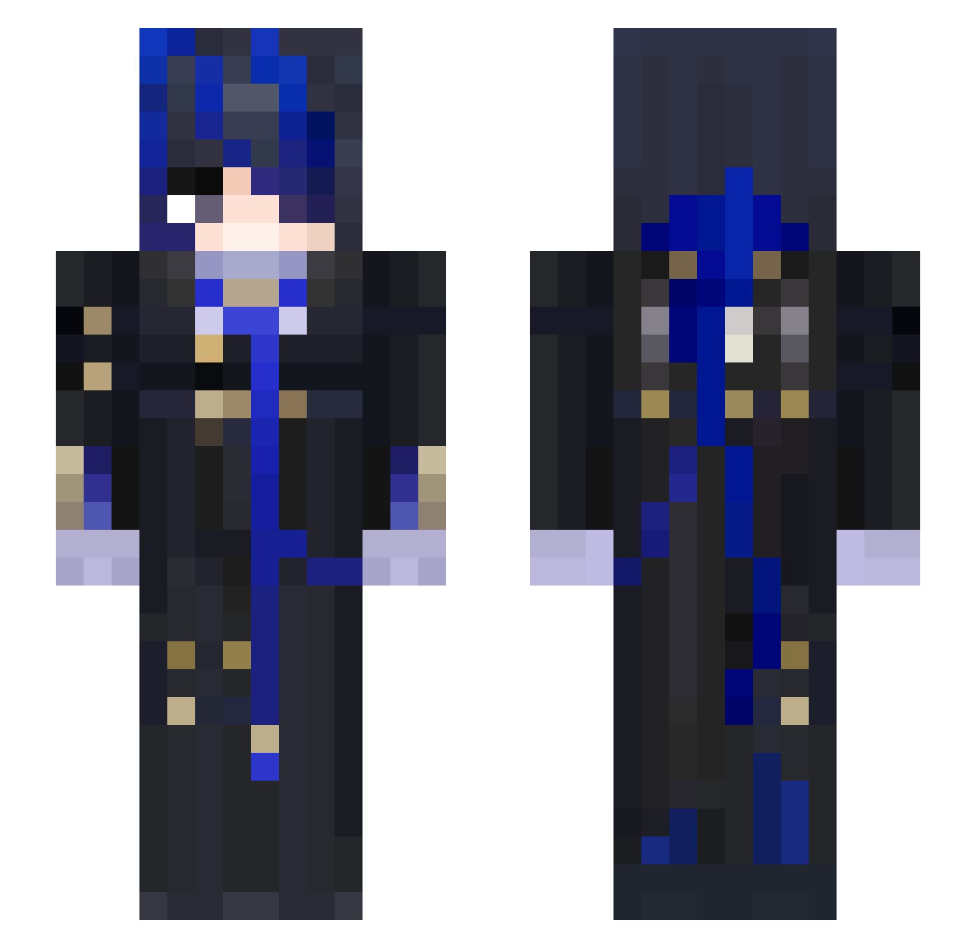 ShxckZLuvsU Minecraft skin, front and back view