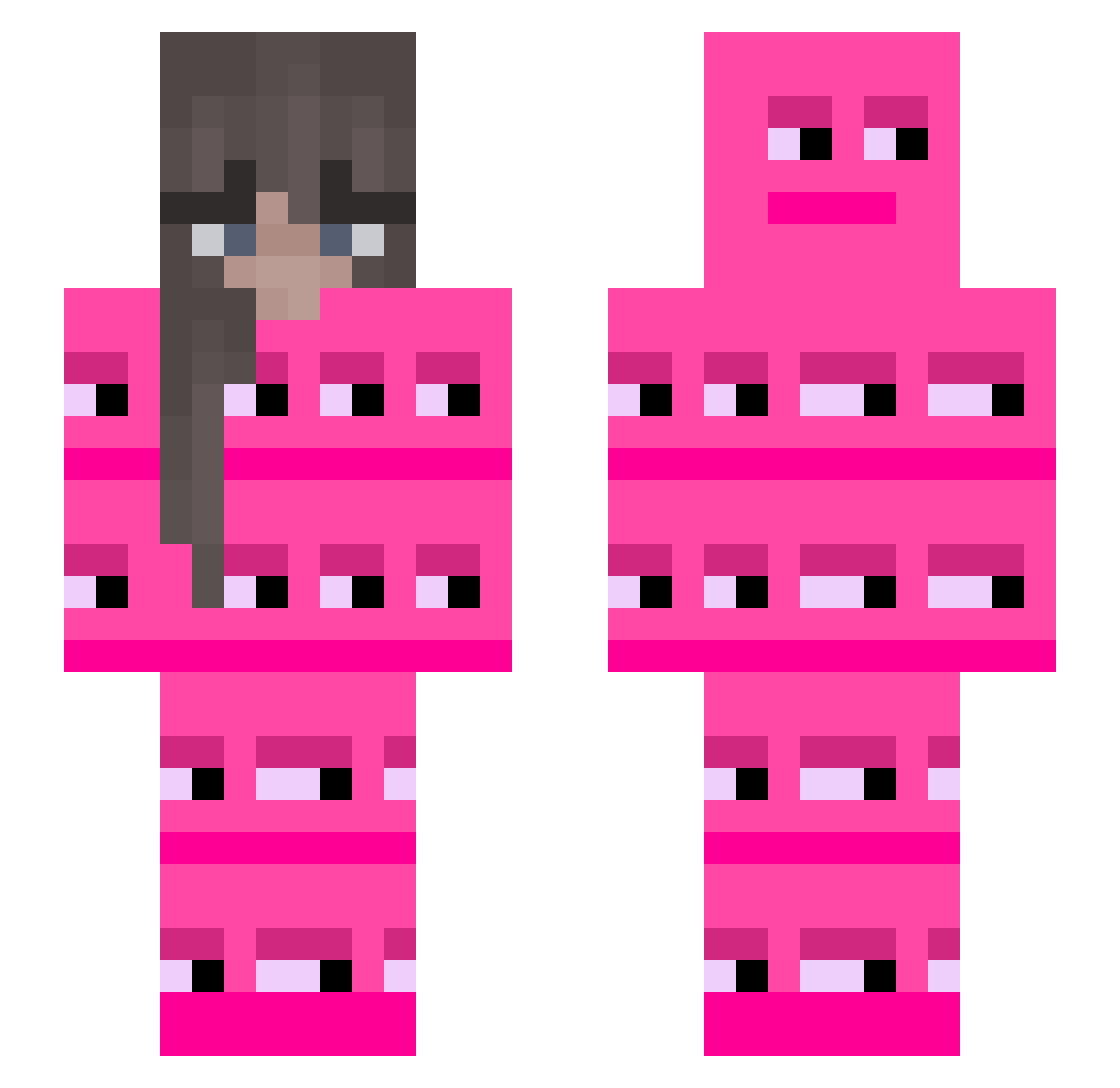 Peutertuin Minecraft skin, front and back view