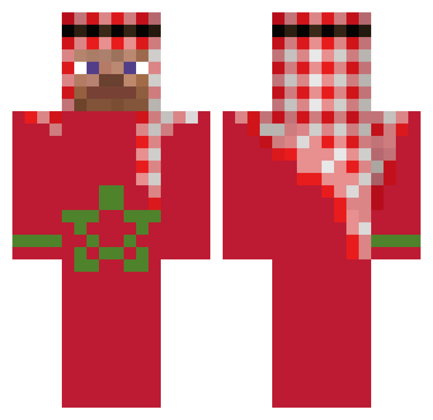NLE_qyu Minecraft skin, front and back view