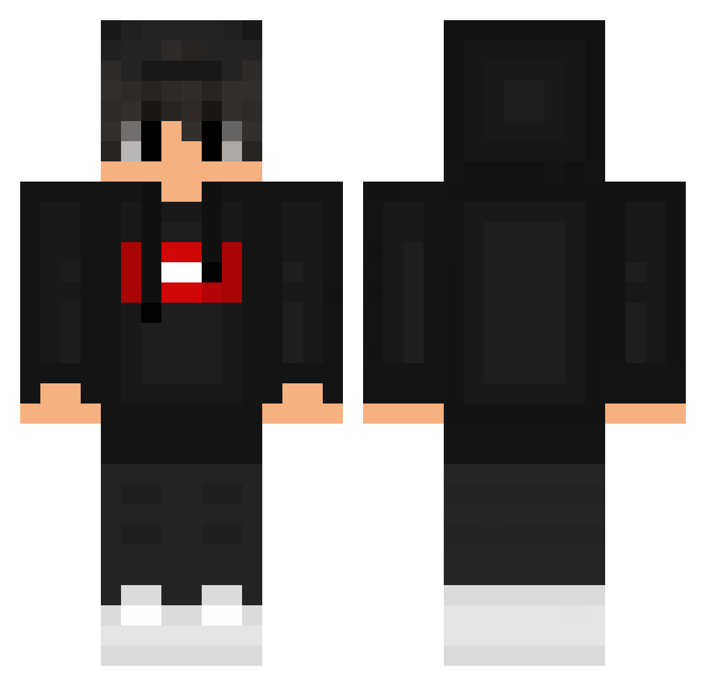 Einfach_Niggo Minecraft skin, front and back view