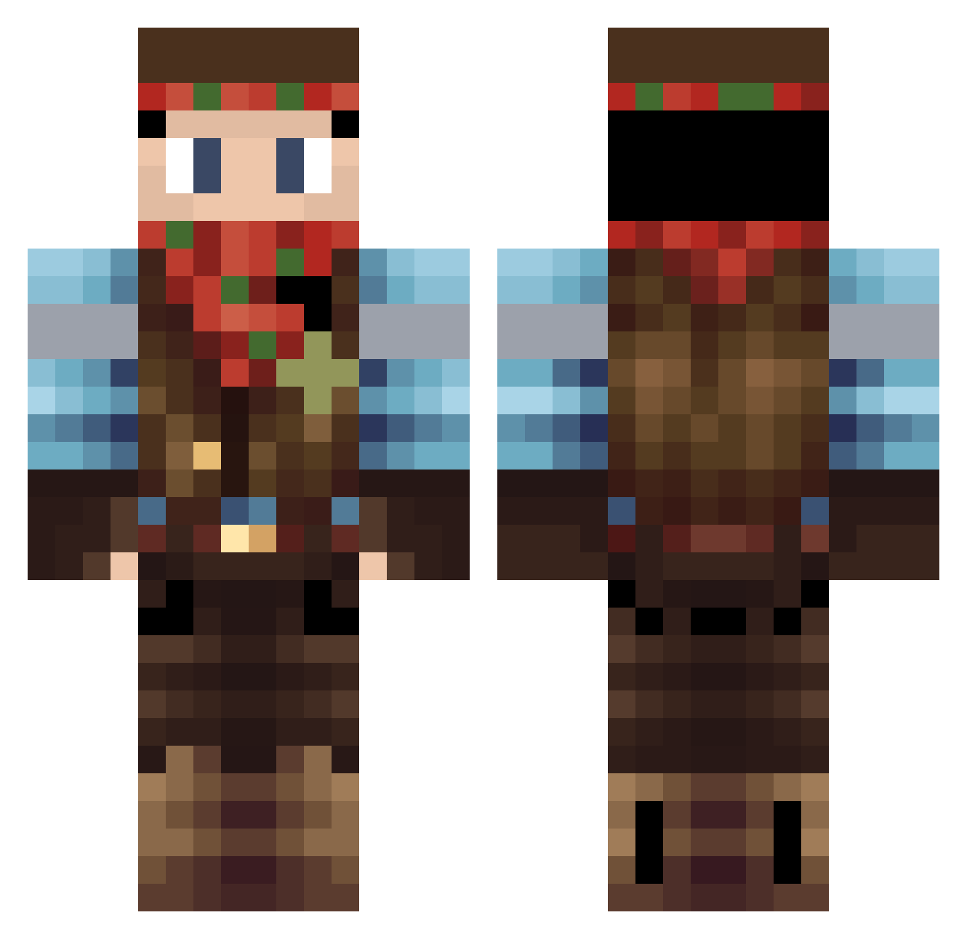 BorysowyMichu Minecraft skin, front and back view