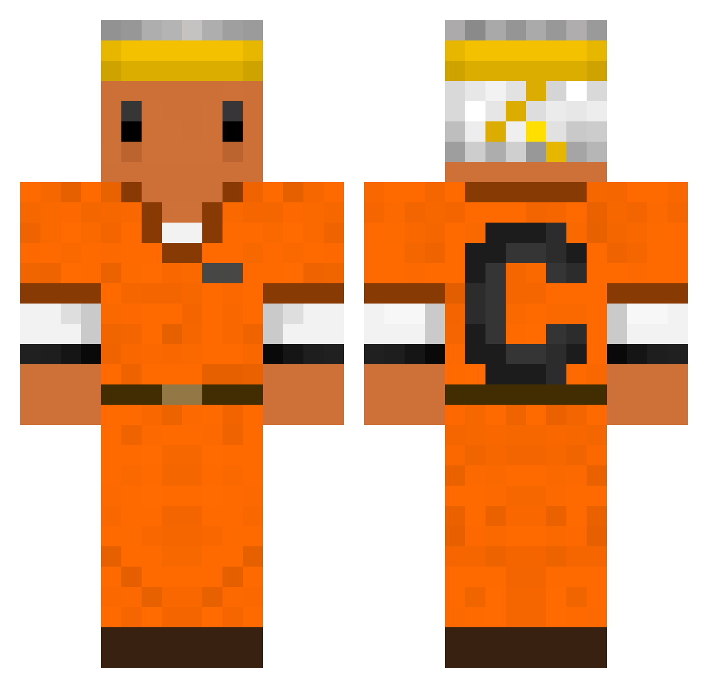 440i Minecraft skin, front and back view