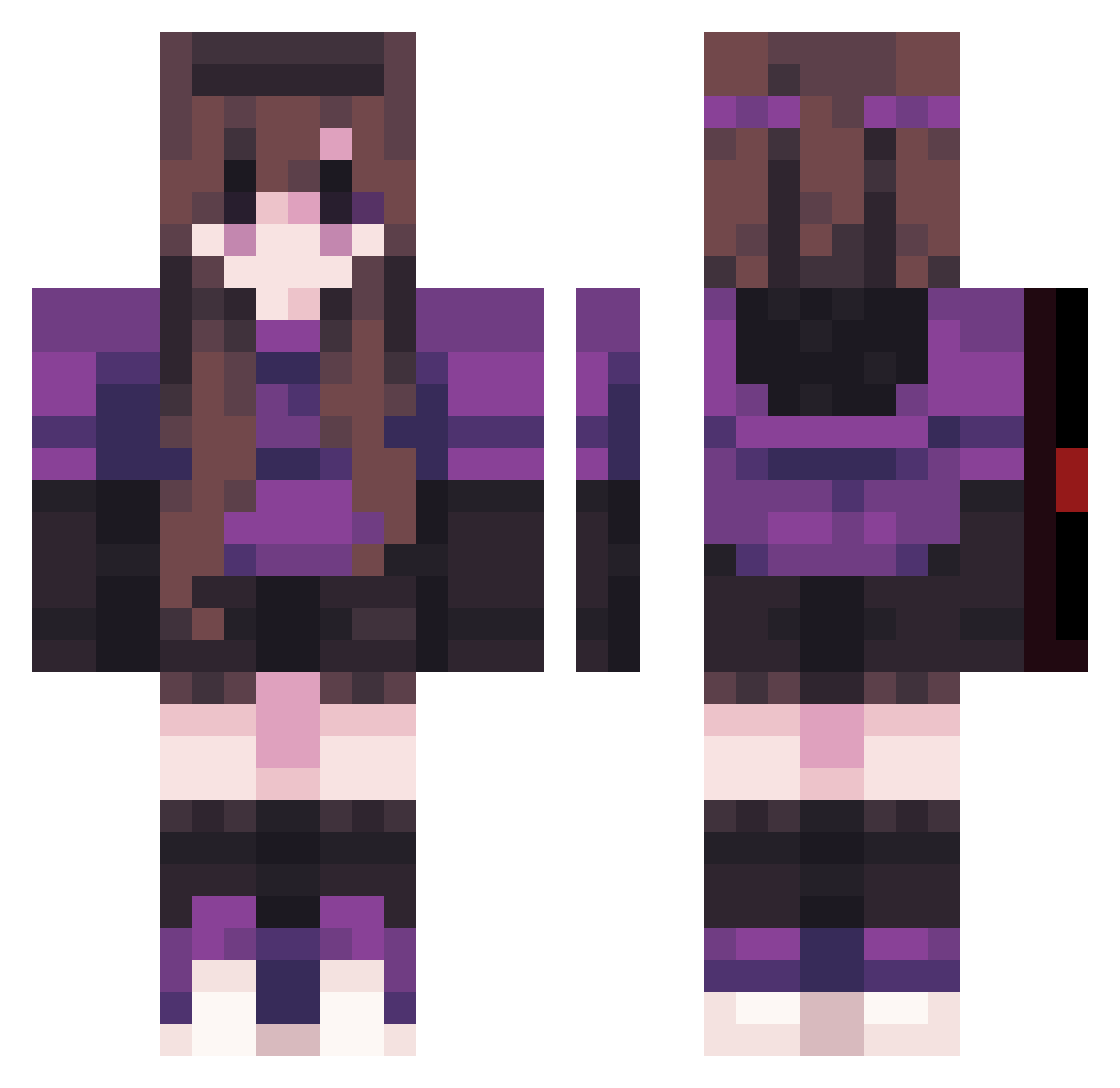 abenn11 Minecraft skin, front and back view