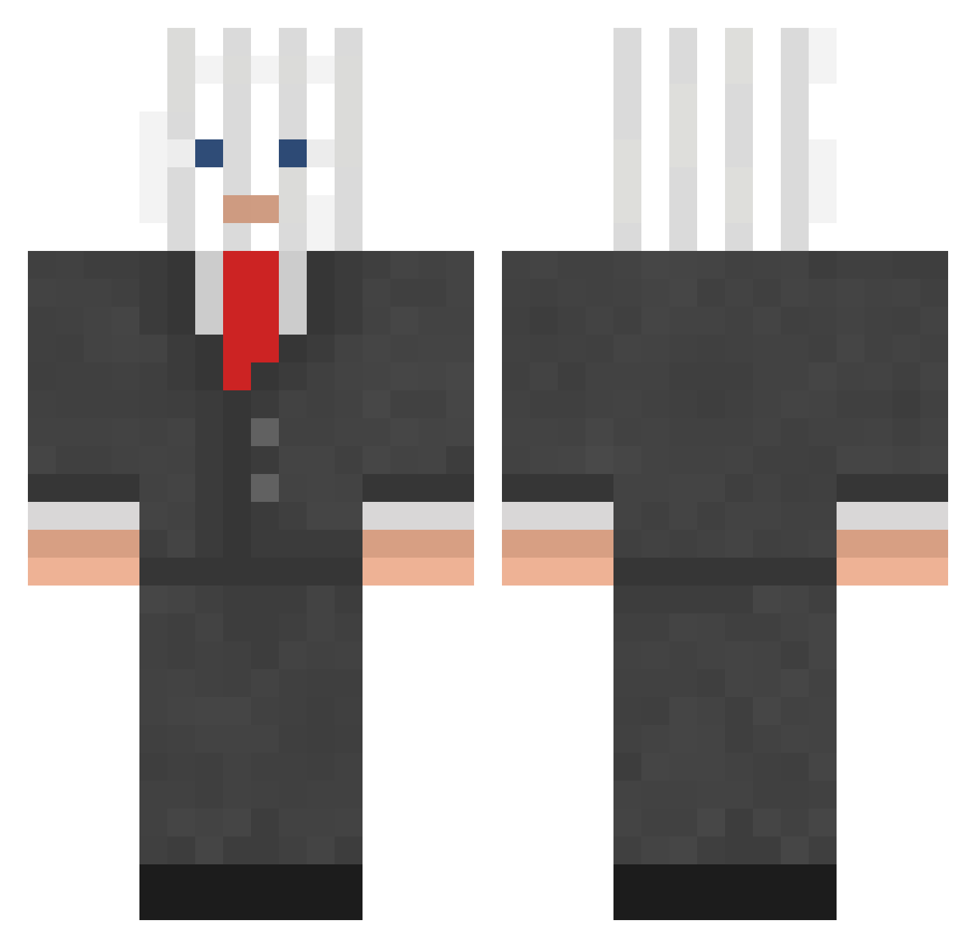 Suguhaige Minecraft skin, front and back view