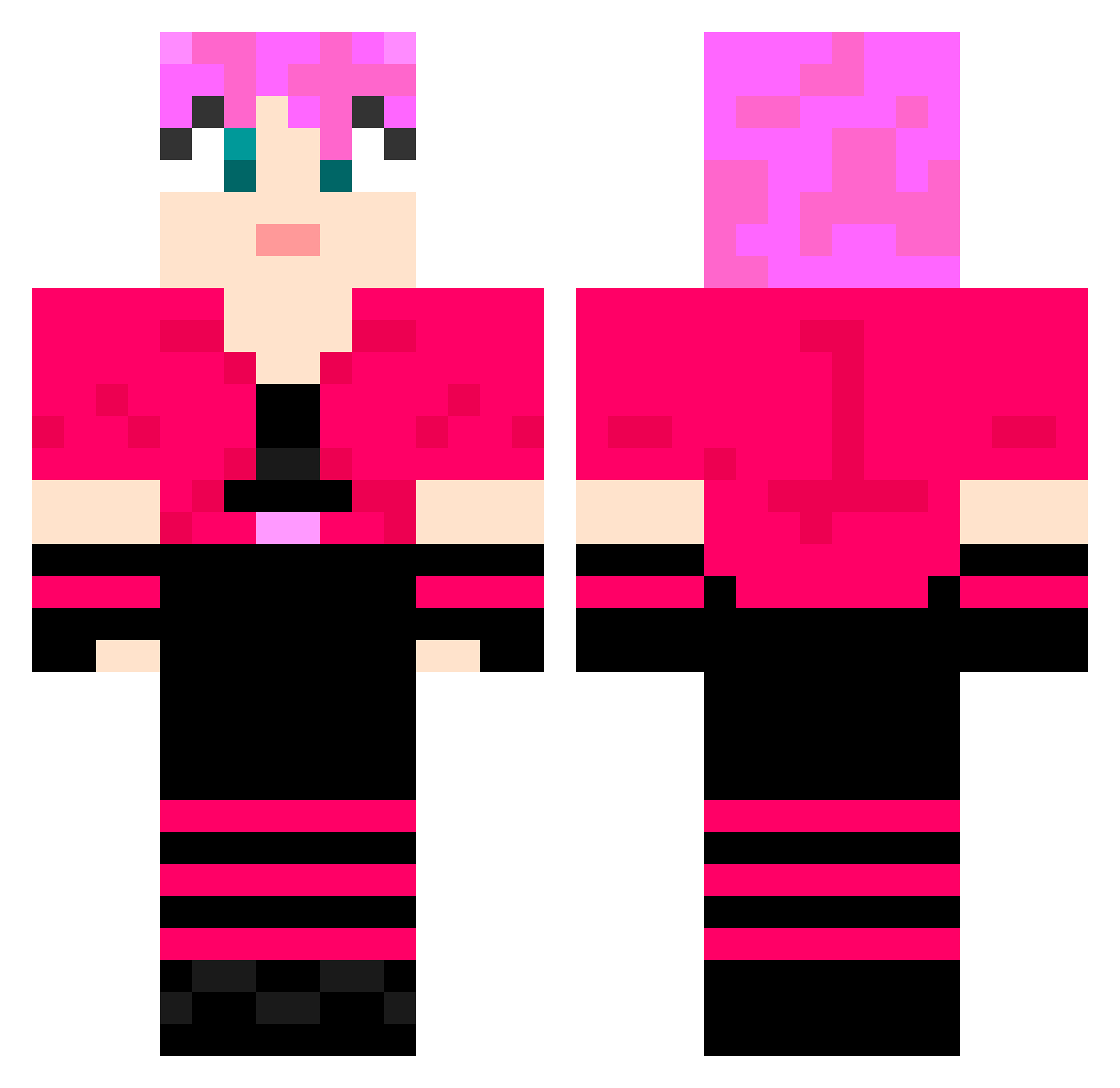 tripoviiiiiiiich Minecraft skin, front and back view