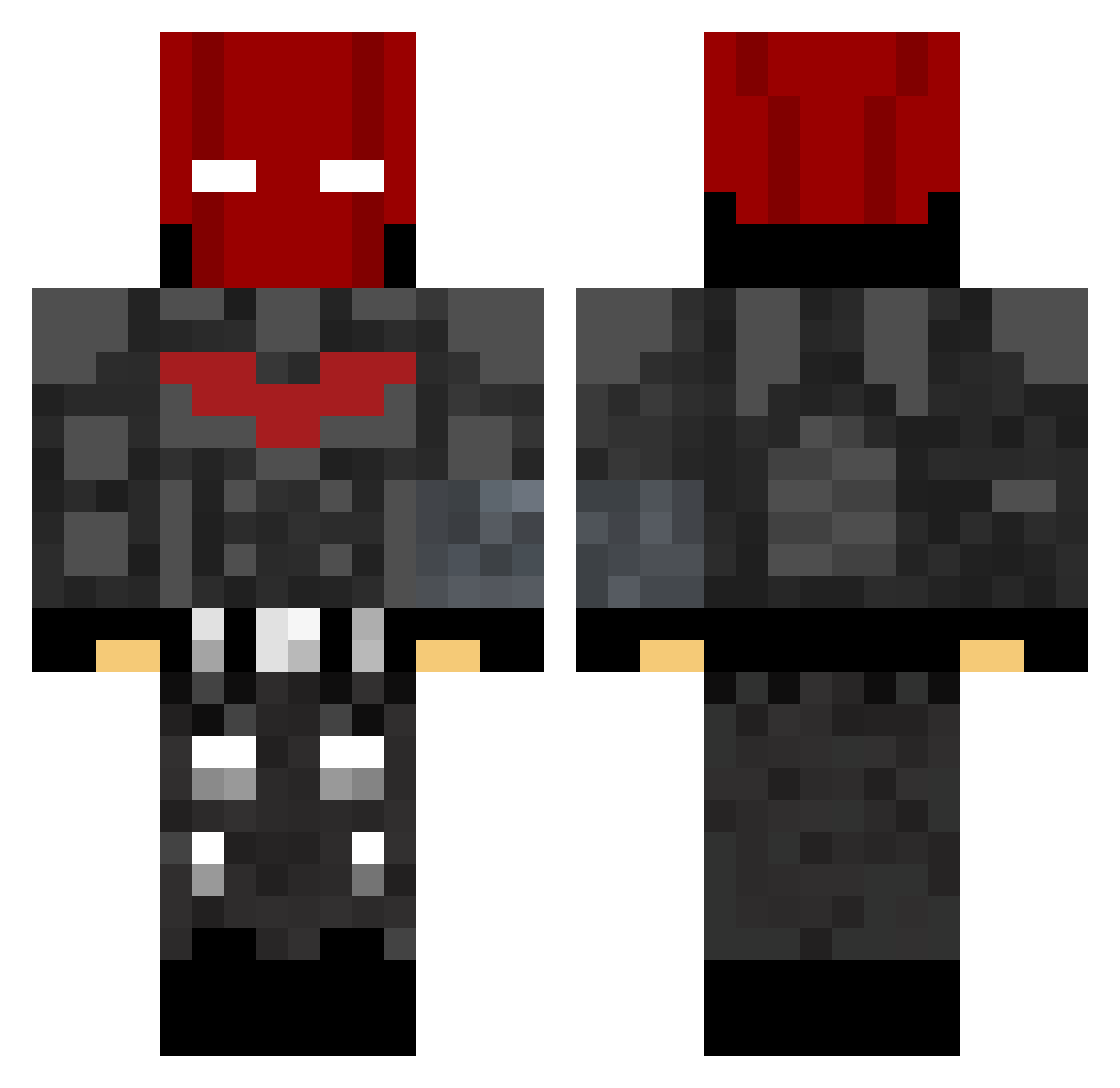 Outstood Minecraft skin, front and back view