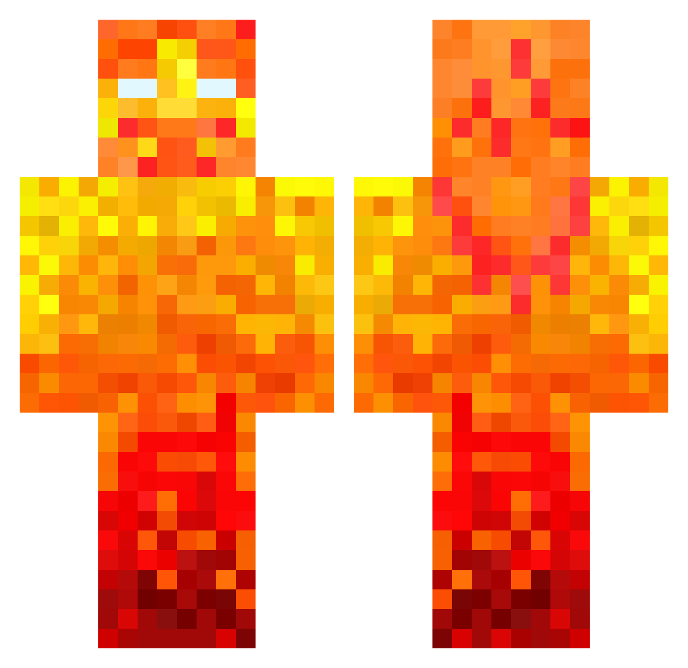 GreedyGoblinn Minecraft skin, front and back view