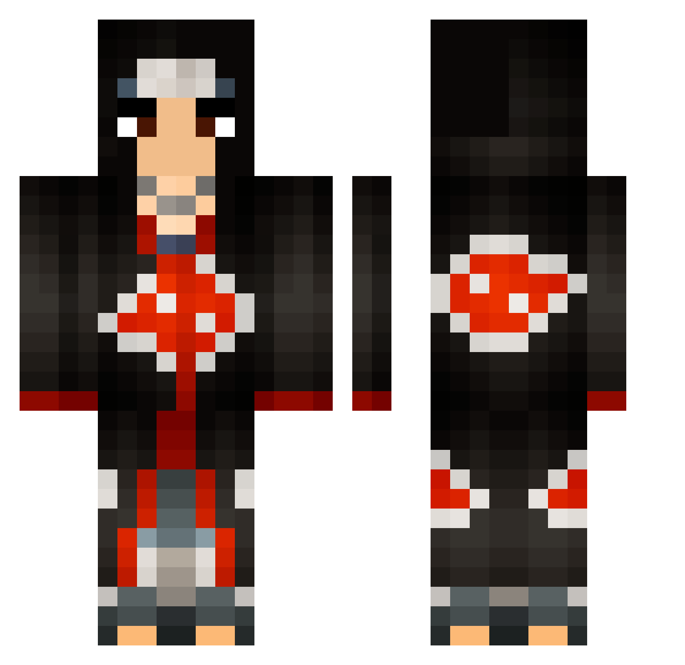 Zyrox_kx Minecraft skin, front and back view
