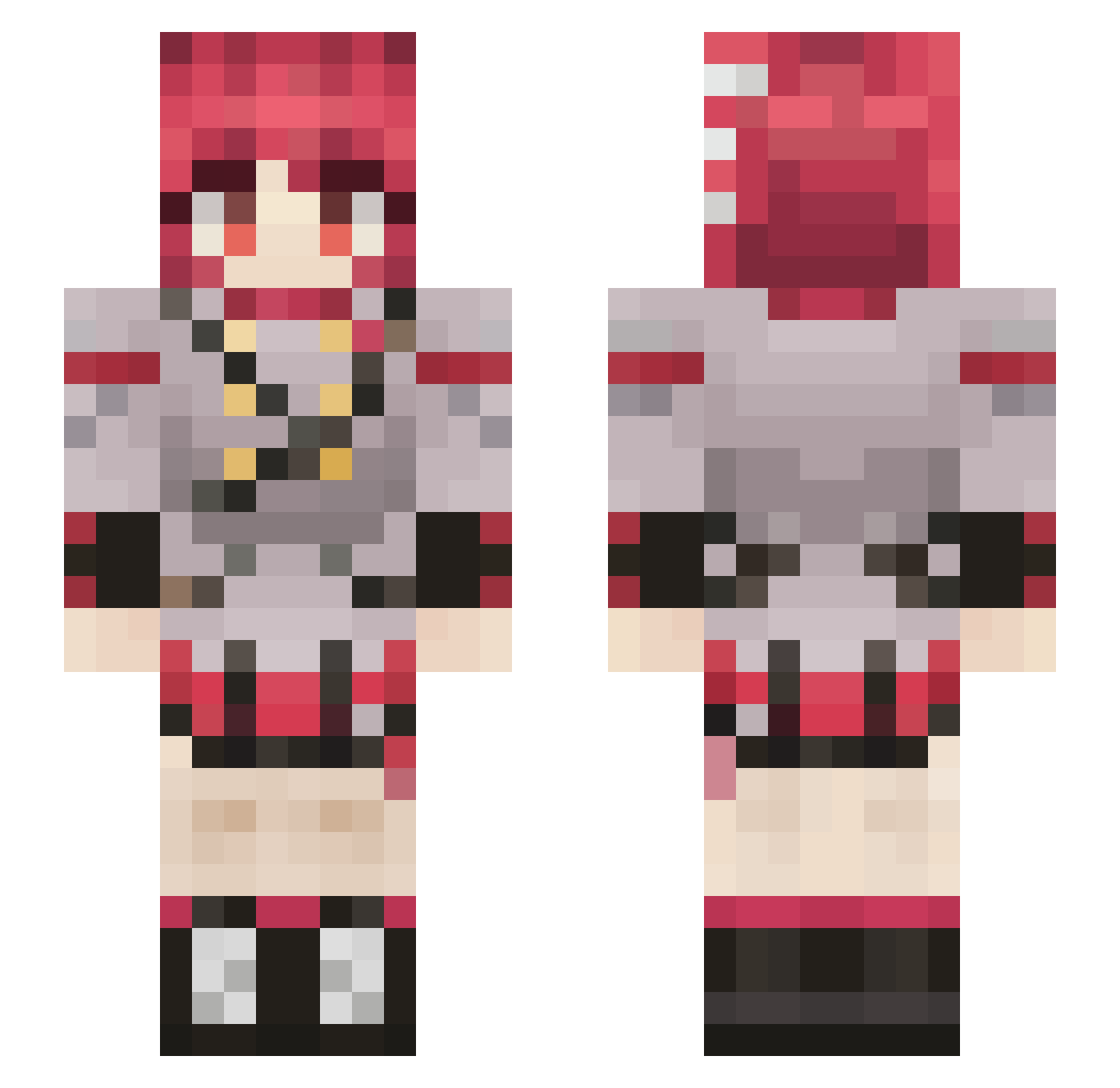 xiao_bai_ji_qwq1 Minecraft skin, front and back view