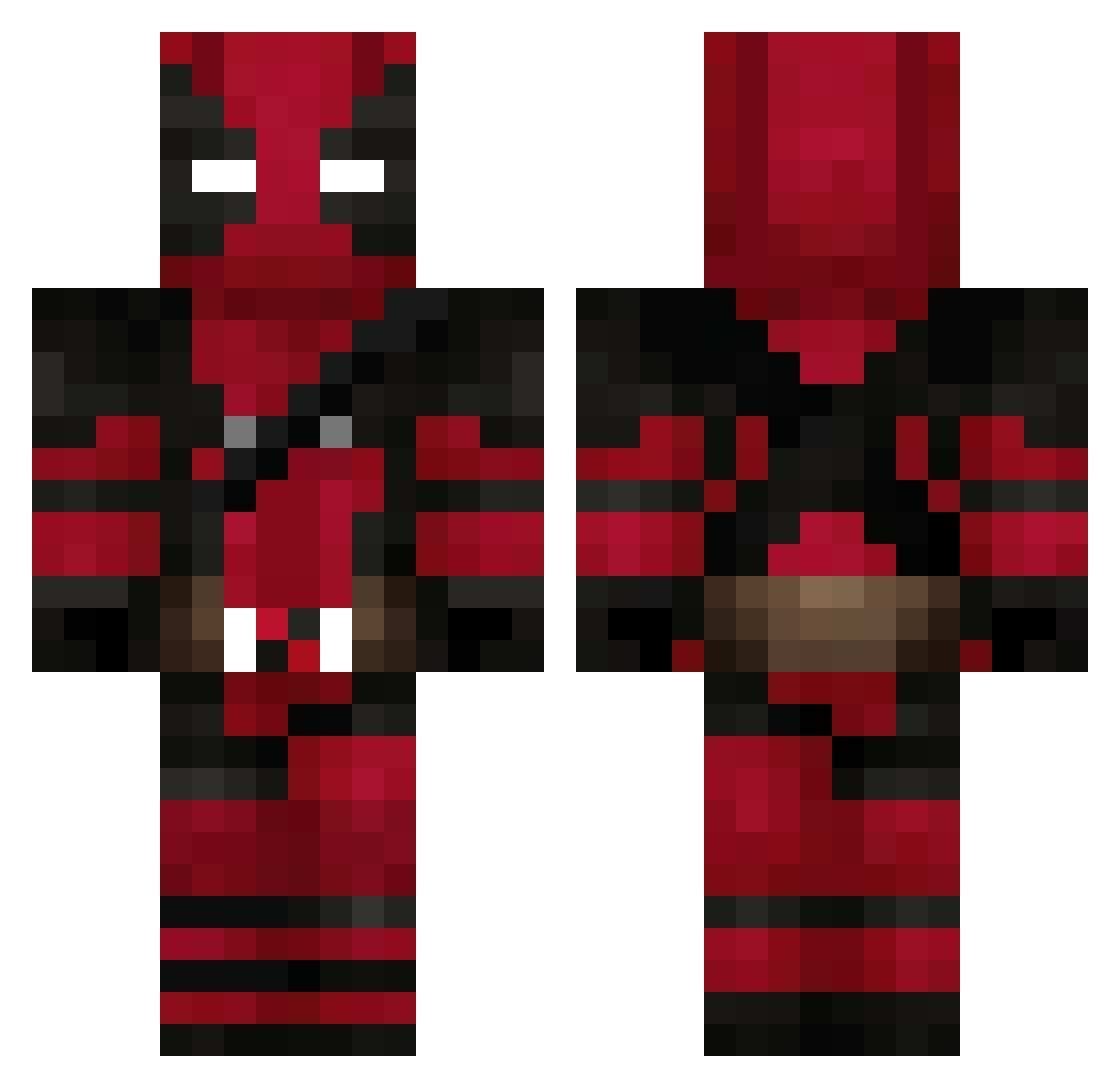 SneazzyCash Minecraft skin, front and back view