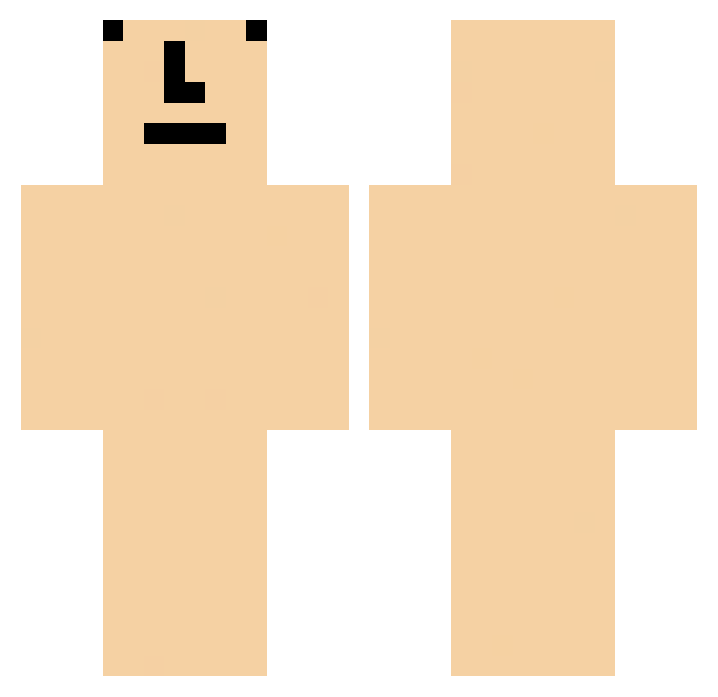 Sizars Minecraft skin, front and back view