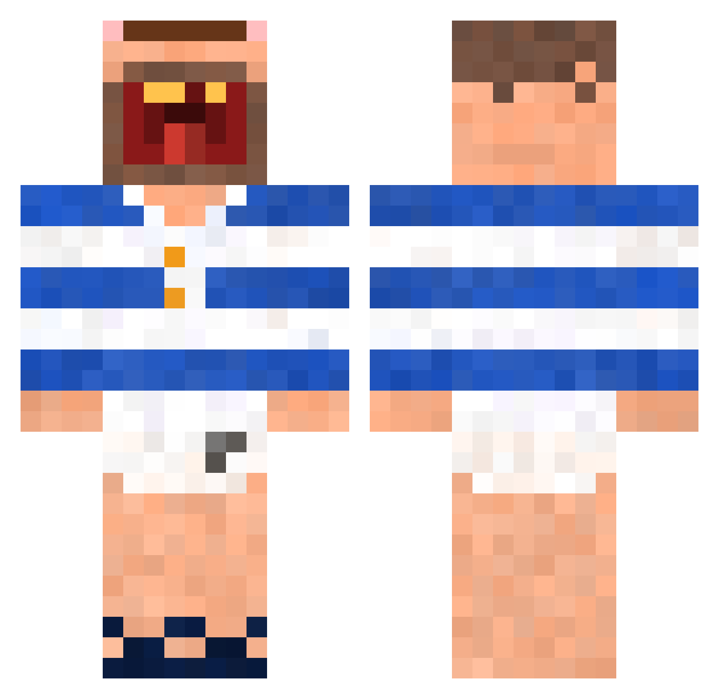 D1AZZ Minecraft skin, front and back view