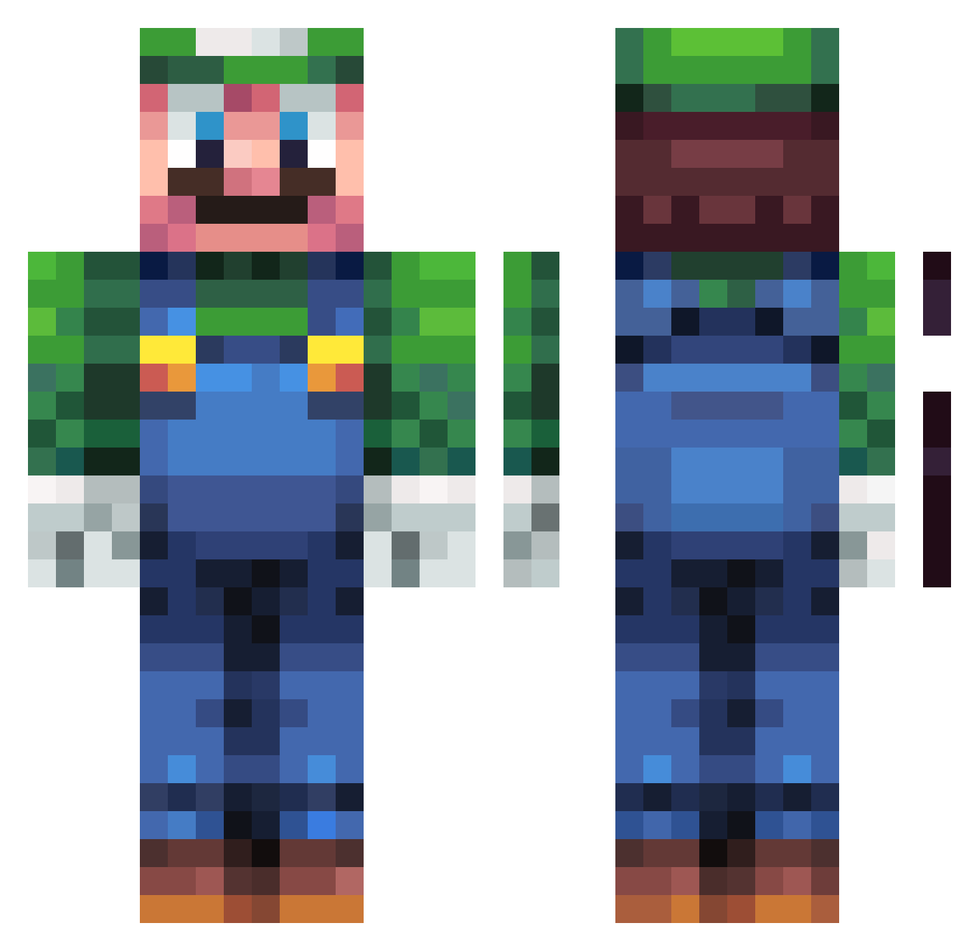 Garthrandir Minecraft skin, front and back view