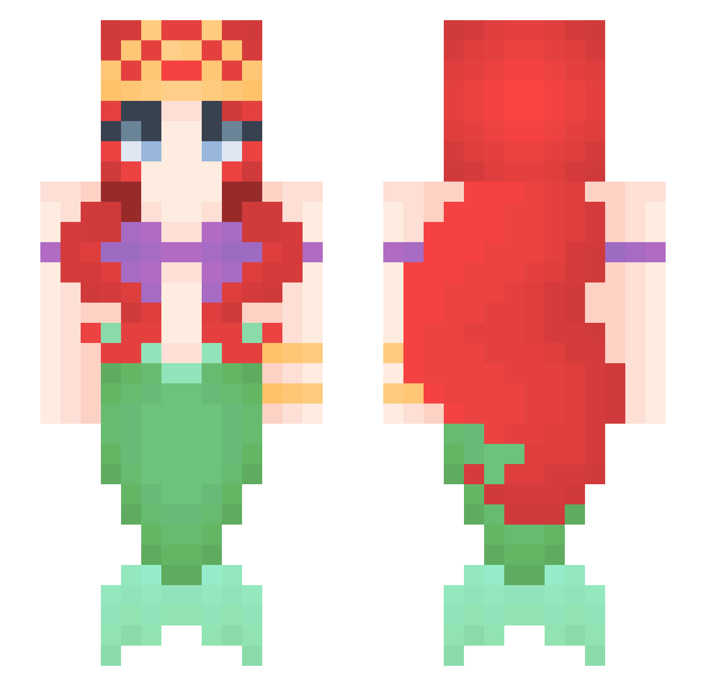 MrSpaddel Minecraft skin, front and back view