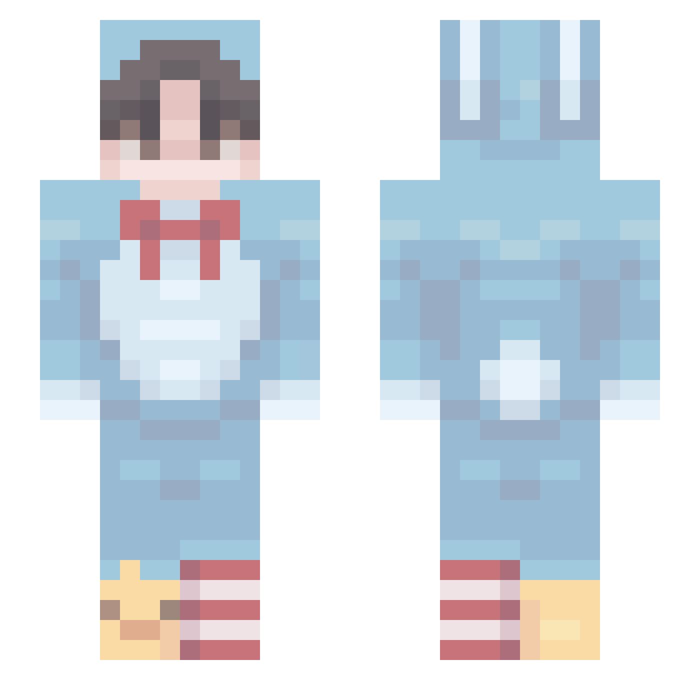 000CheckMyNameMC Minecraft skin, front and back view