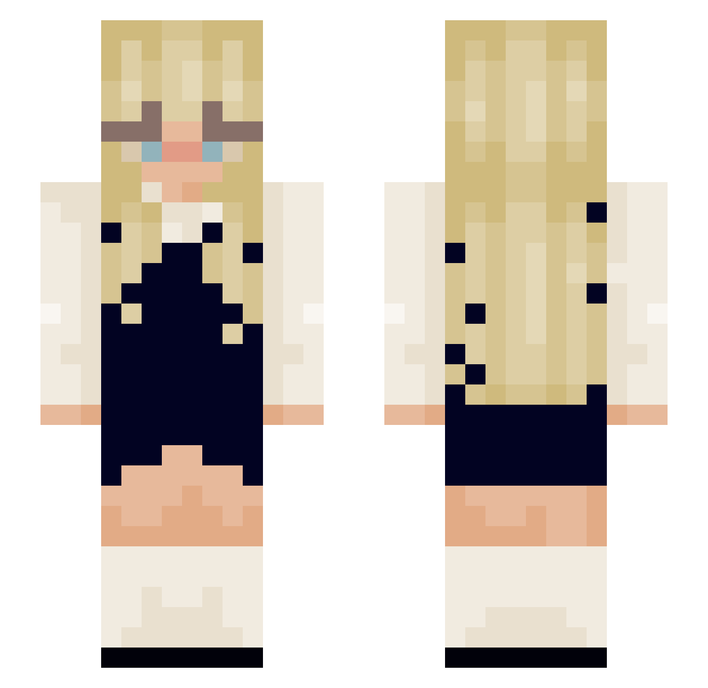 loserloren Minecraft skin, front and back view