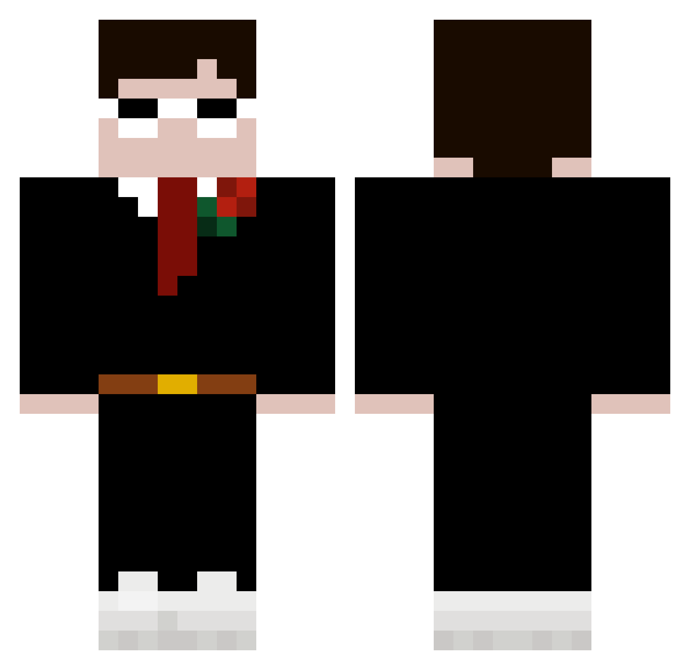 fqsd Minecraft skin, front and back view