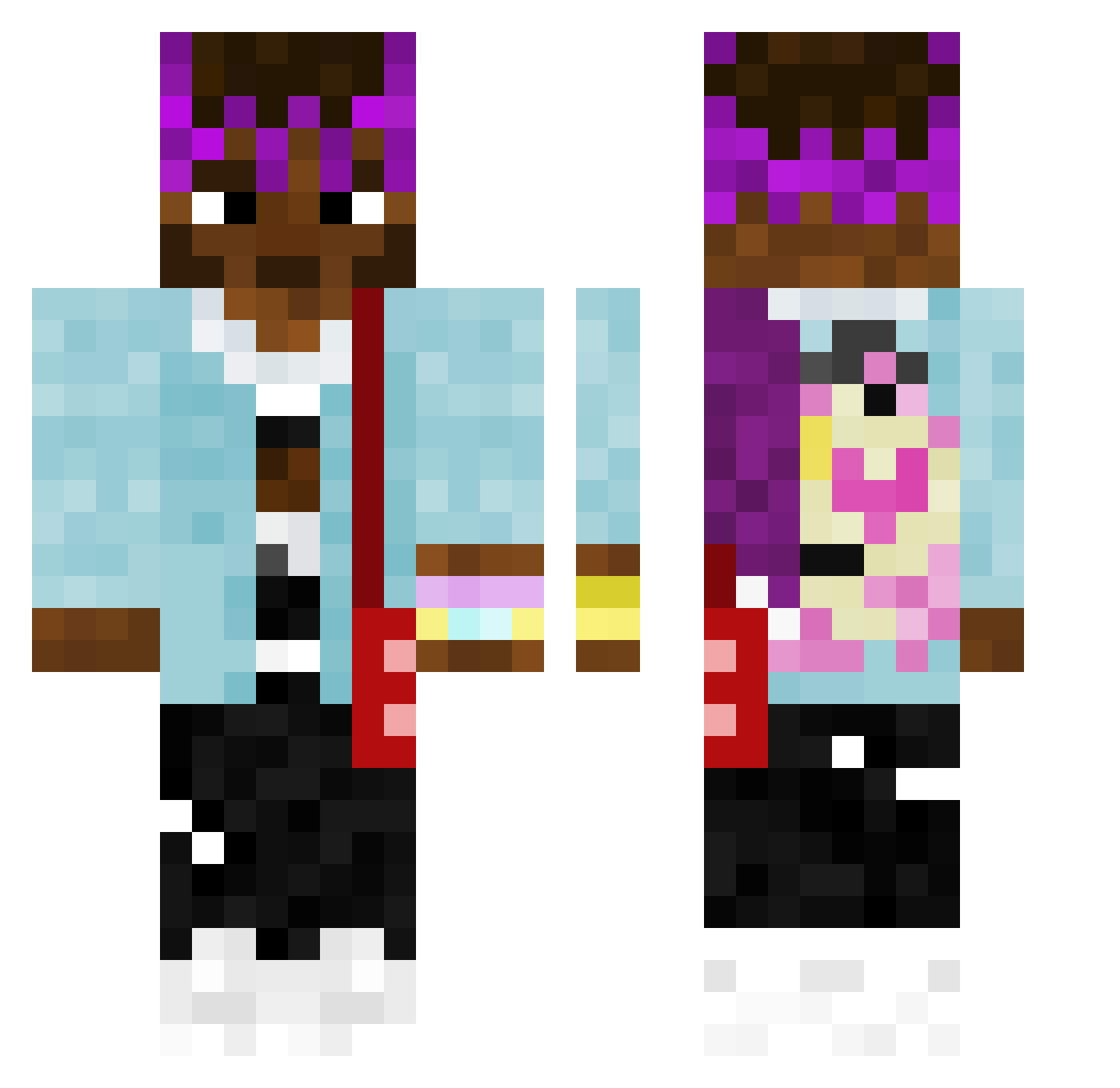jimmynuts7 Minecraft skin, front and back view