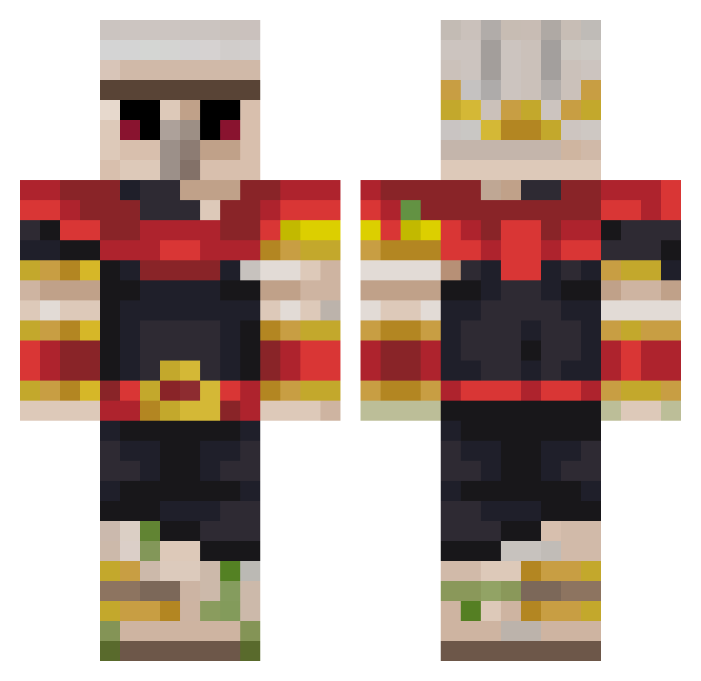 OCheiraDefunto Minecraft skin, front and back view