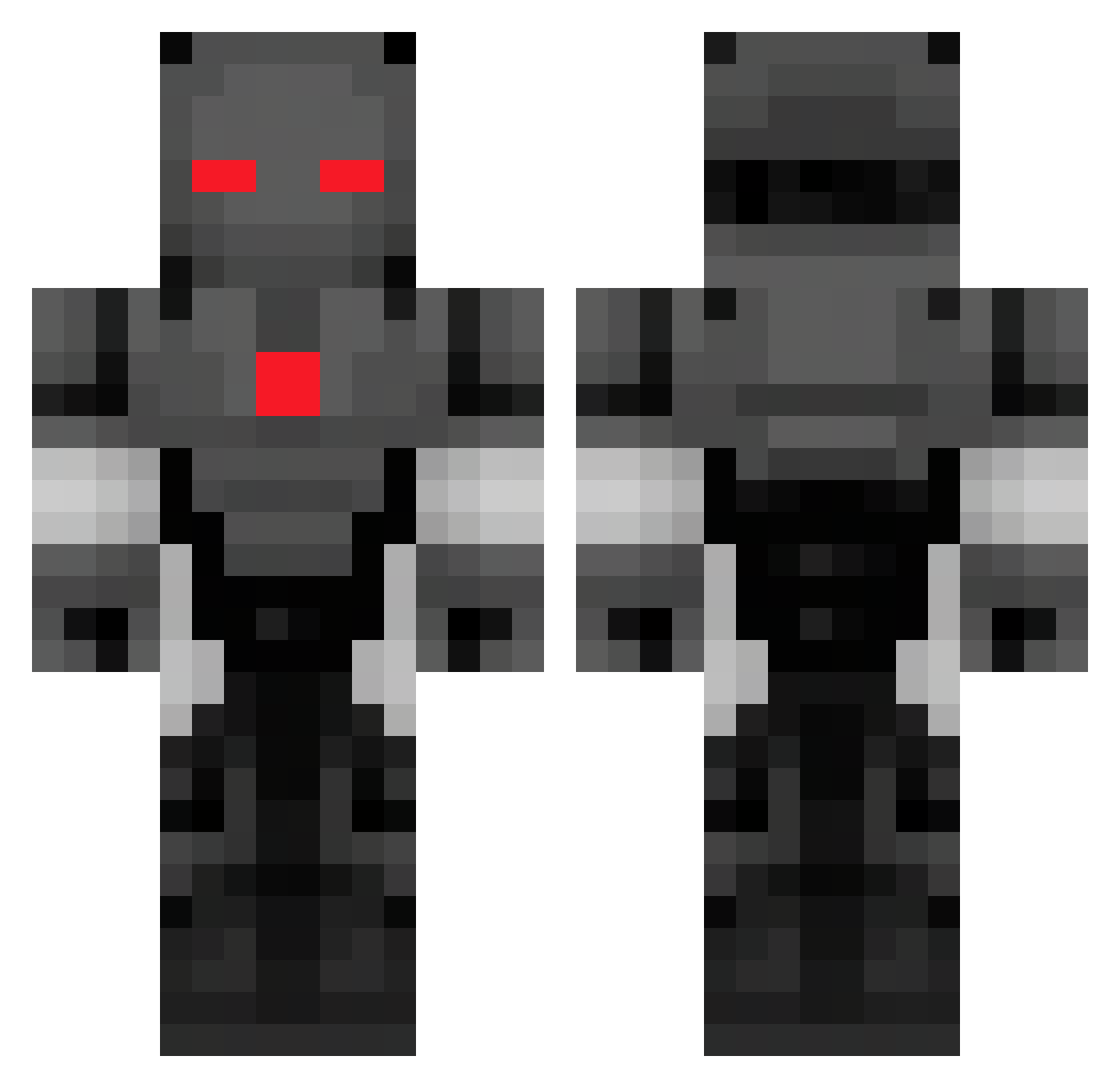 cyber_assassin Minecraft skin, front and back view