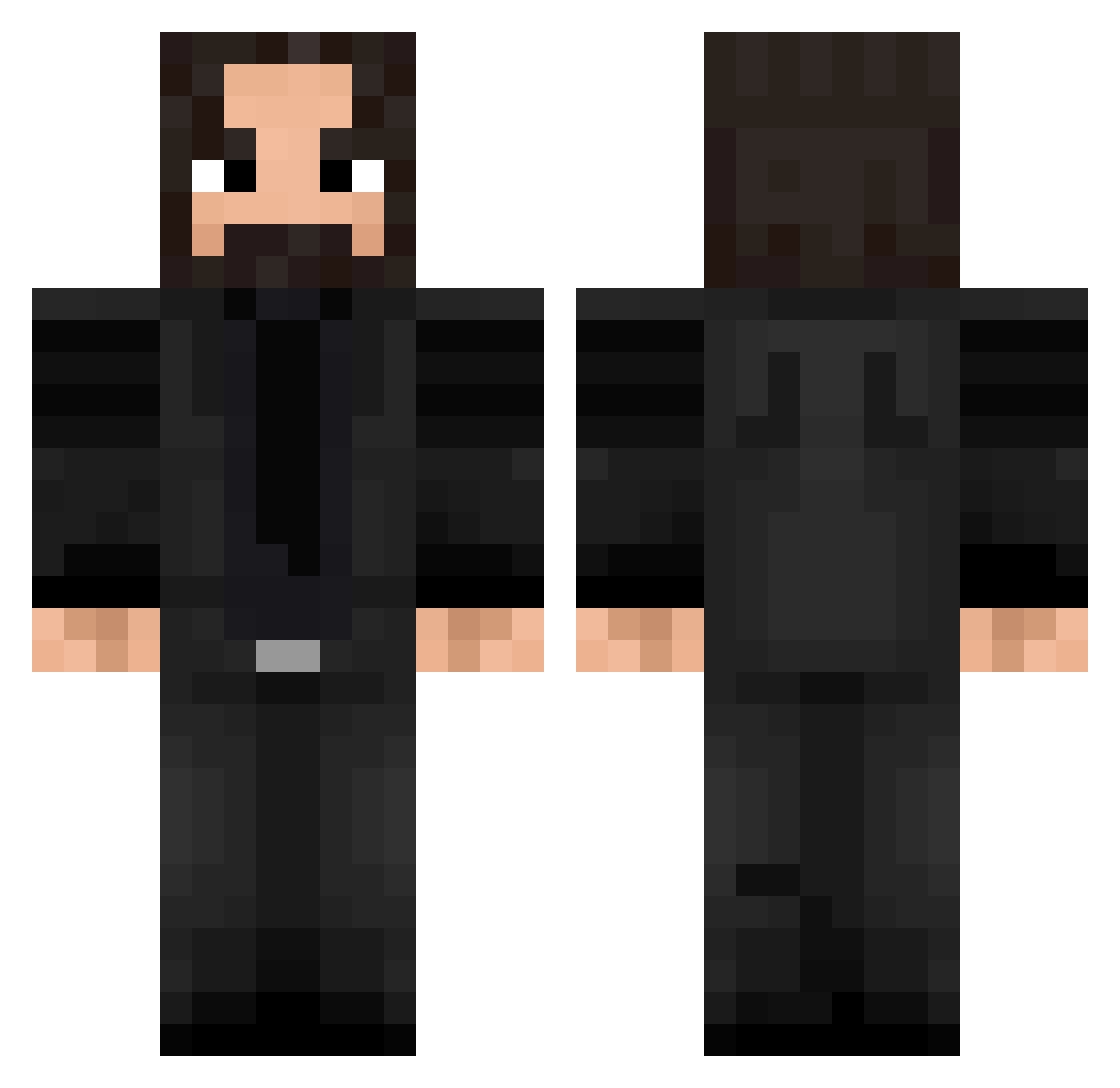 Laynexdar Minecraft skin, front and back view