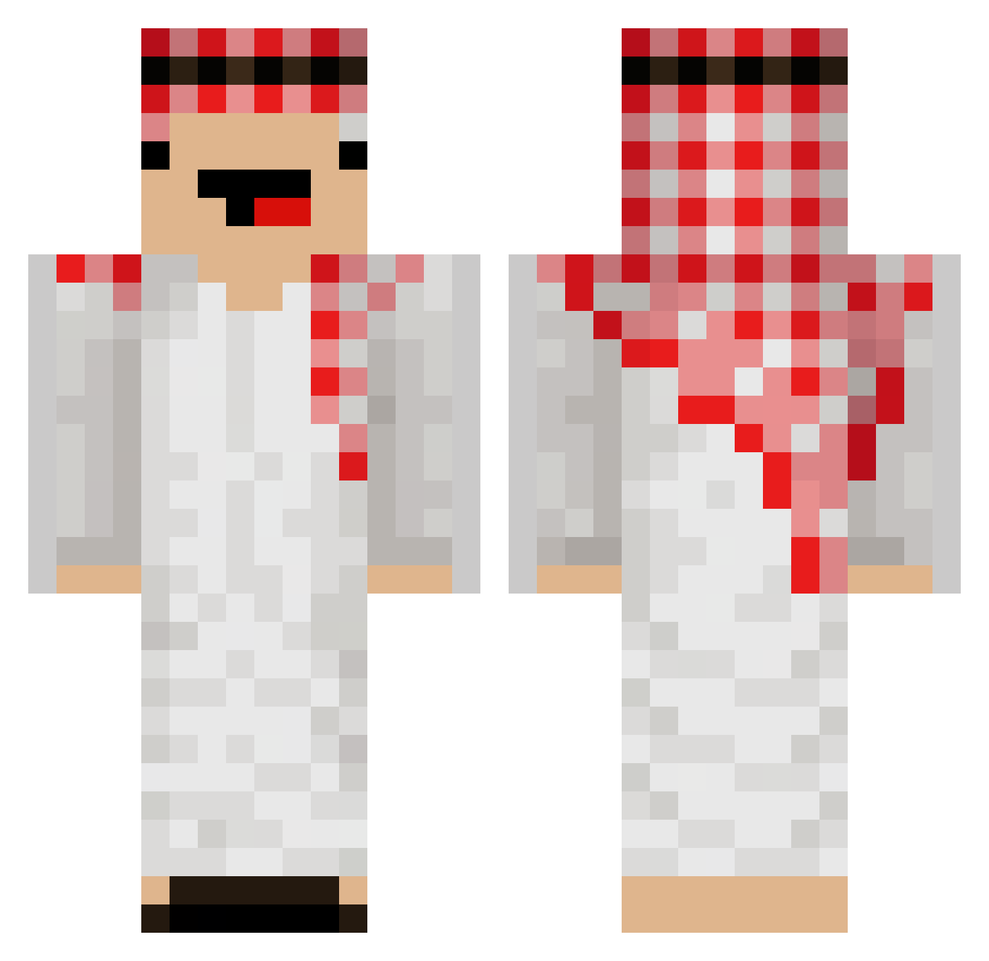 DuLelek2014 Minecraft skin, front and back view