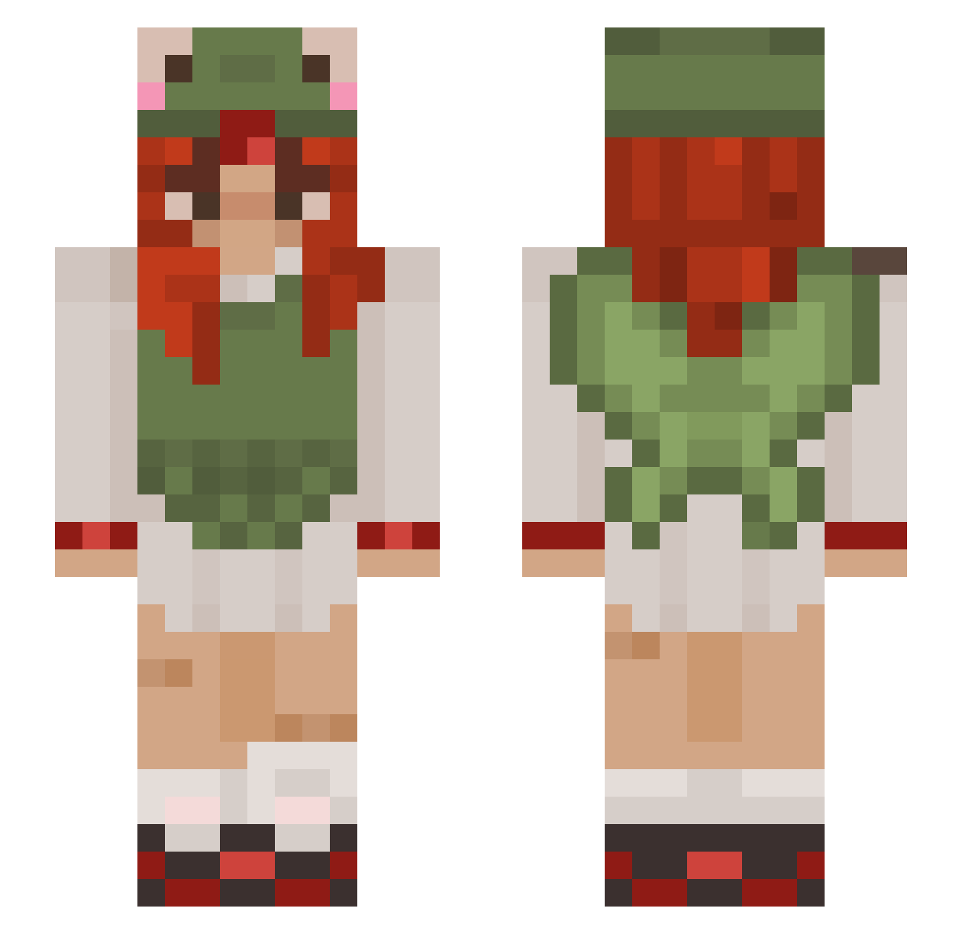 angela_mae Minecraft skin, front and back view