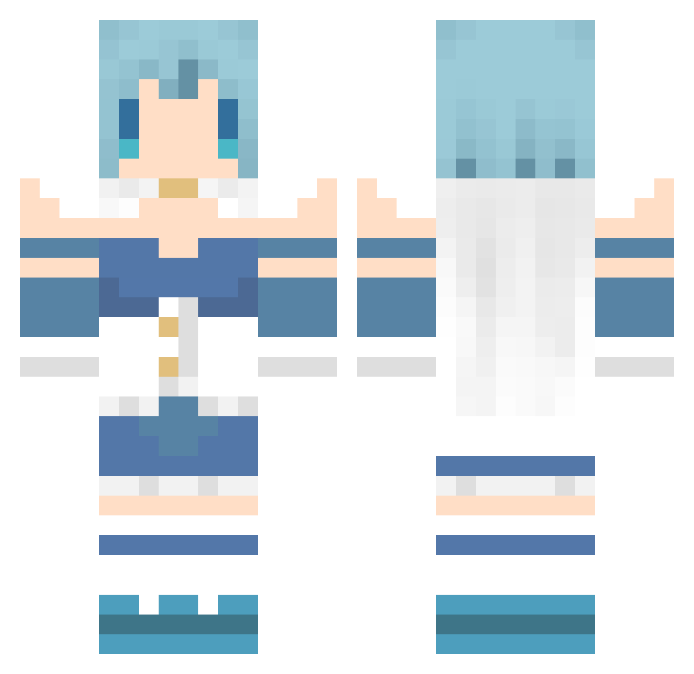 arrish Minecraft skin, front and back view