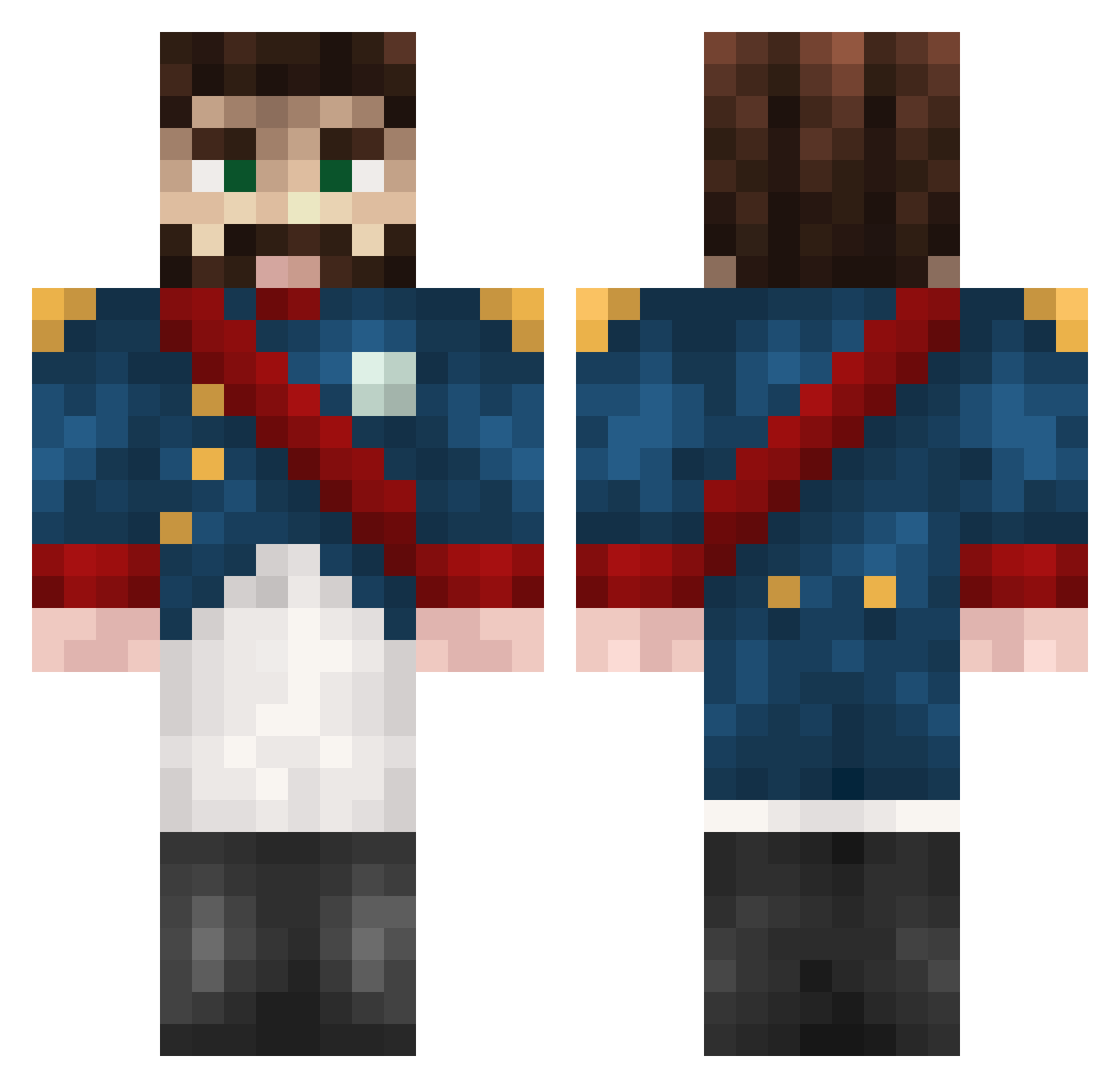 Napoleon_III Minecraft skin, front and back view