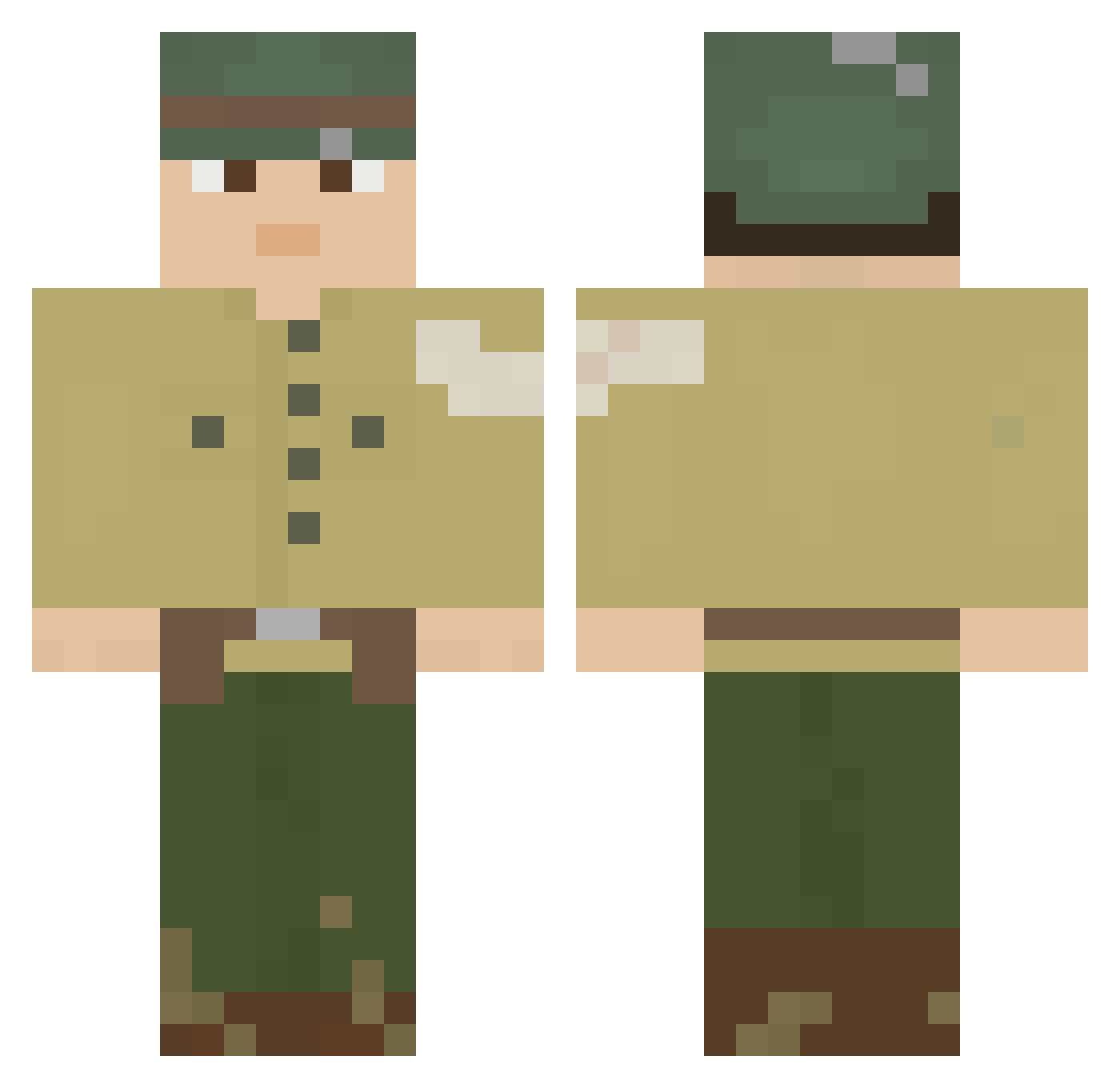 Dispoh Minecraft skin, front and back view
