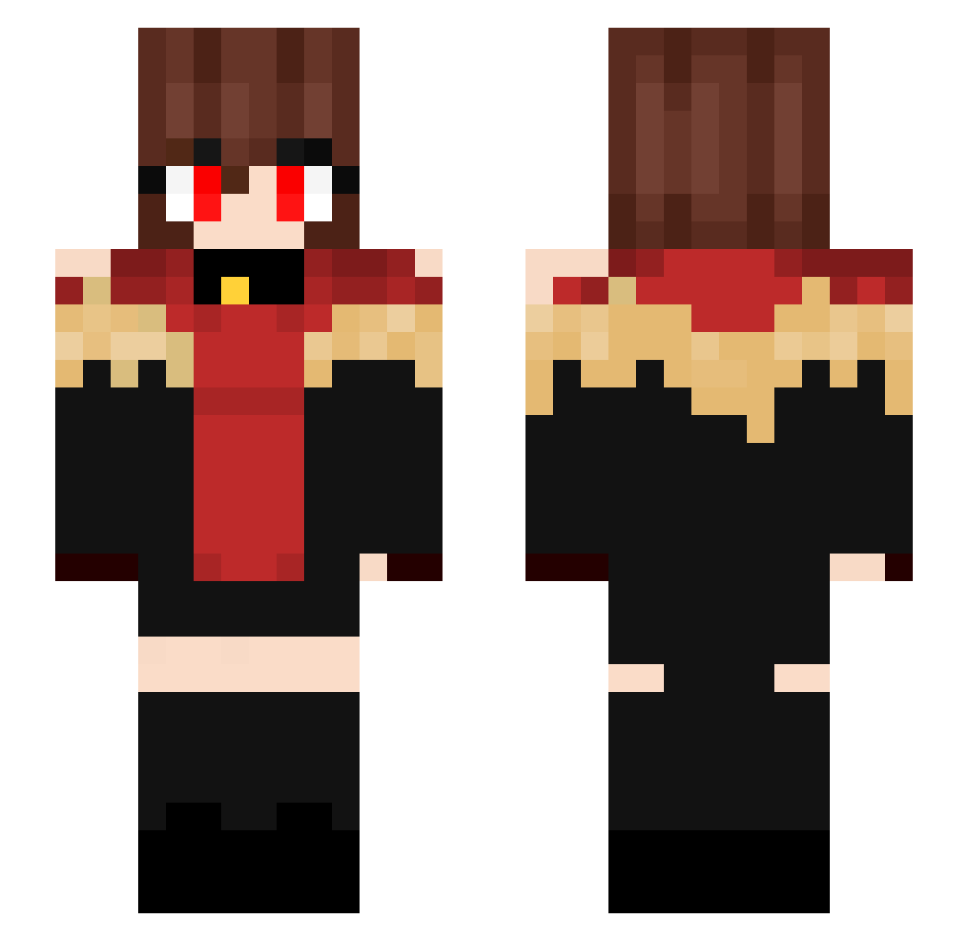 Catzito117 Minecraft skin, front and back view