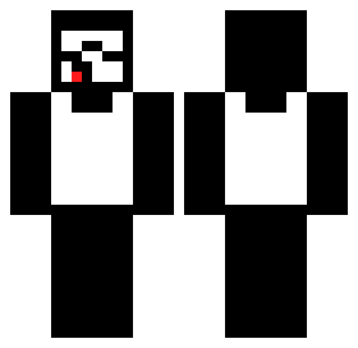 13nerf Minecraft skin, front and back view