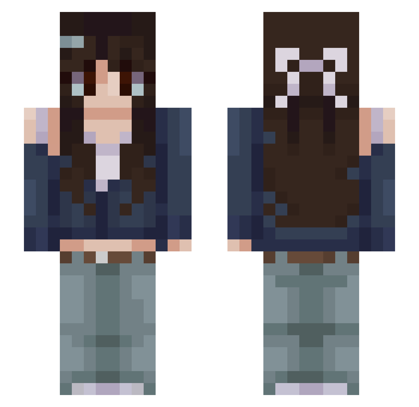 domido31 Minecraft skin, front and back view