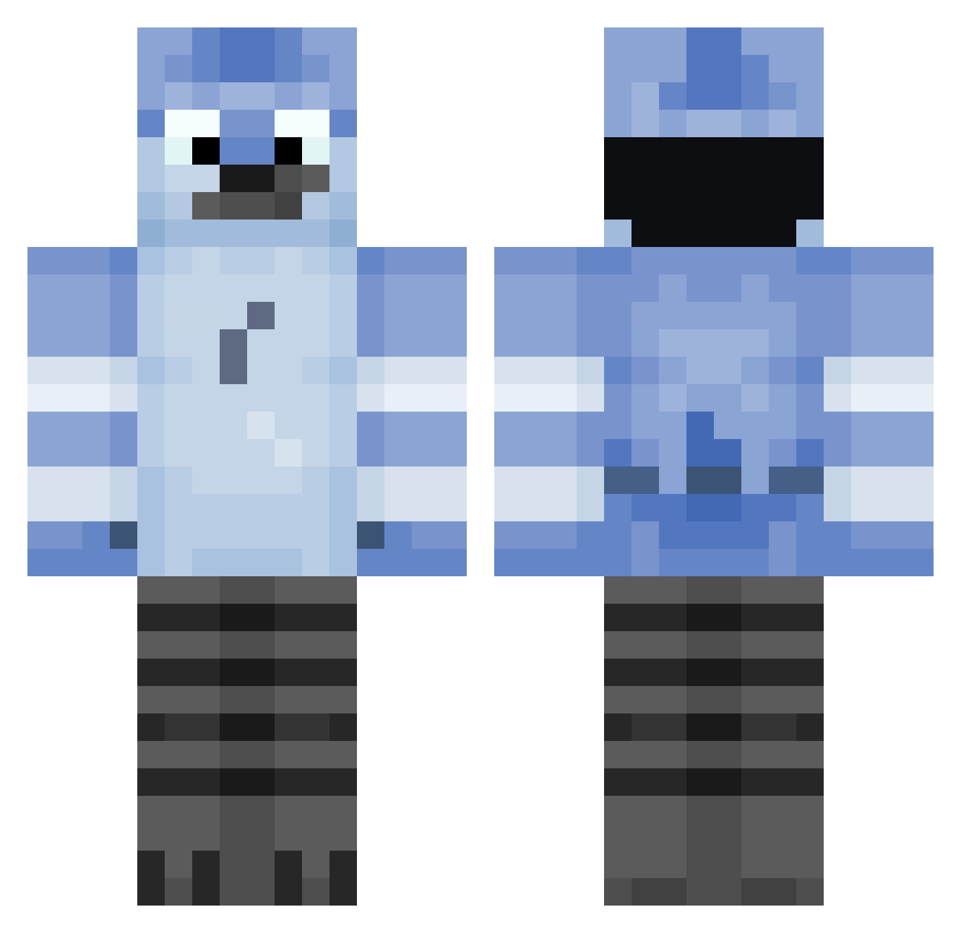 CozyGerm Minecraft skin, front and back view