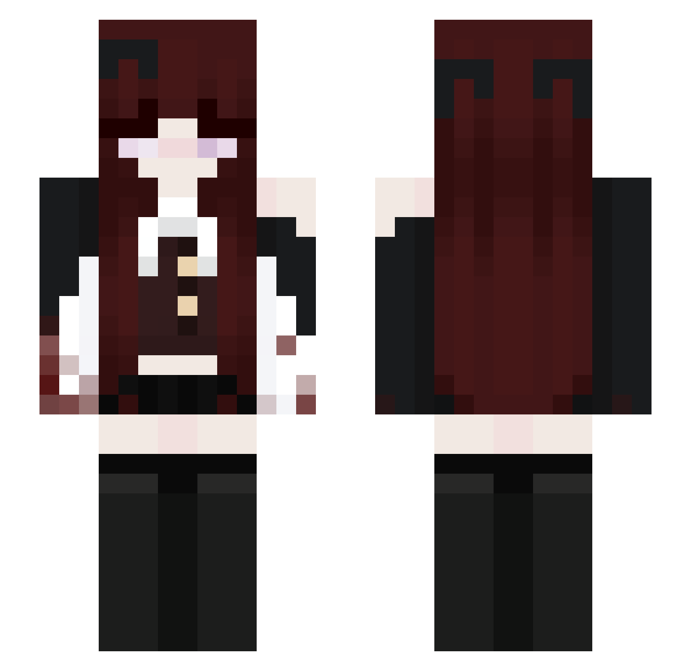 An4stasiaa Minecraft skin, front and back view