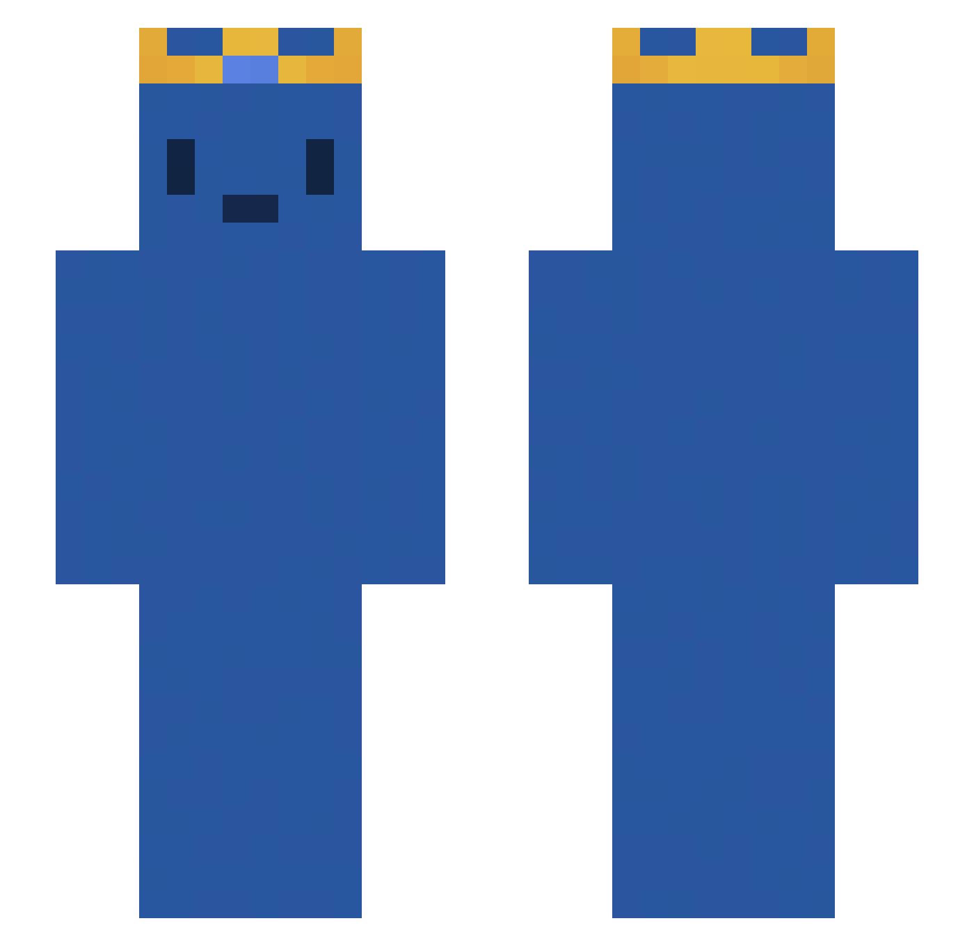 upsetevan Minecraft skin, front and back view