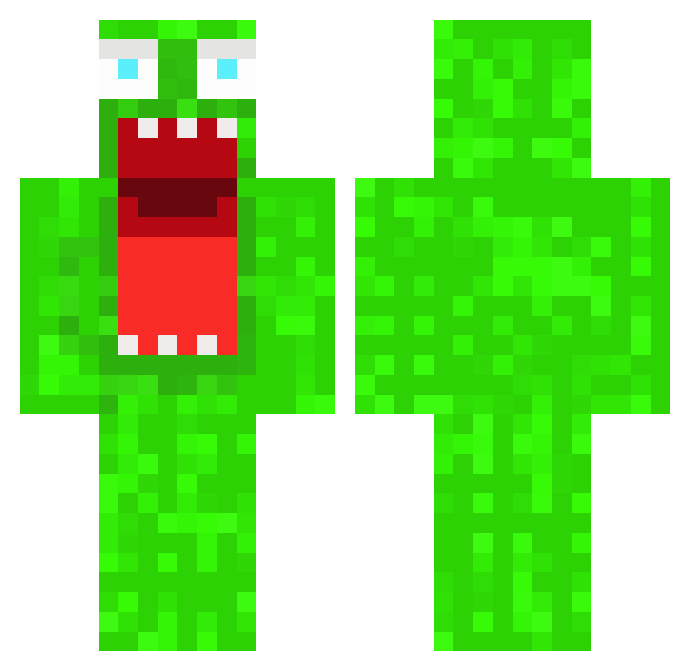 SSSentinel_ Minecraft skin, front and back view