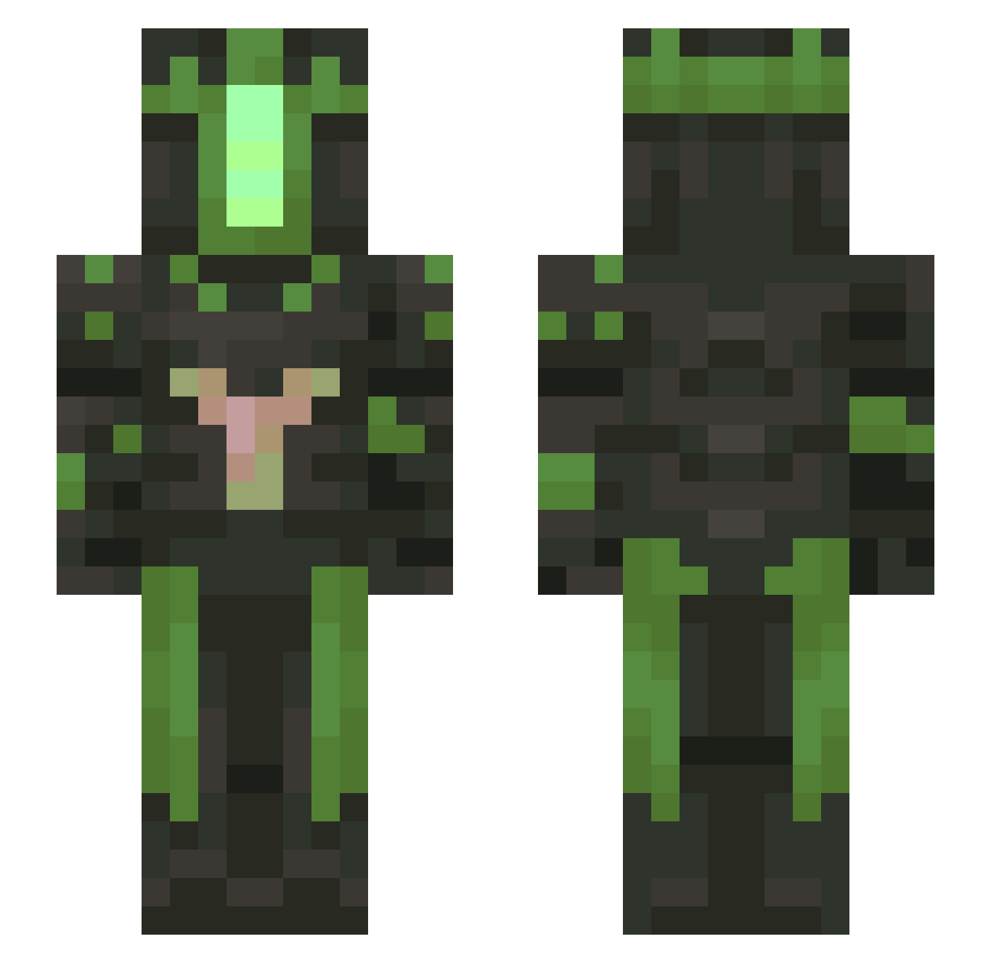 notomorroww Minecraft skin, front and back view