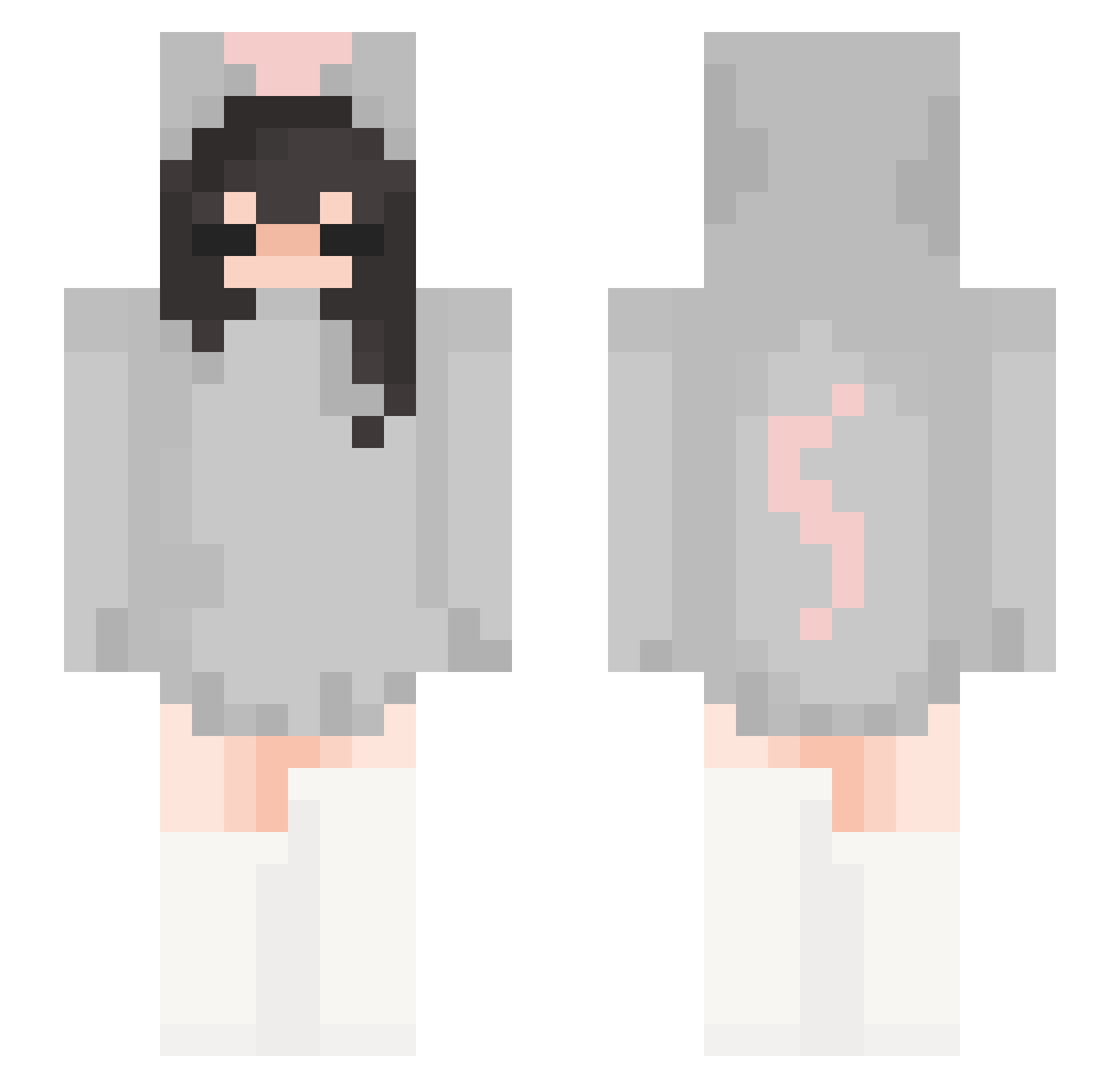 Ratatag Minecraft skin, front and back view