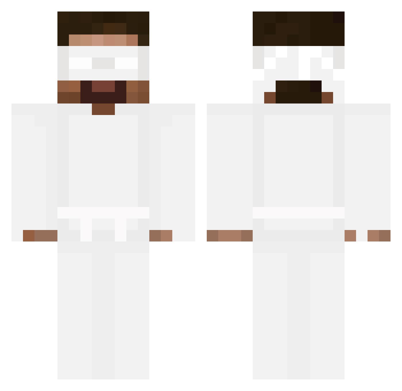 honey0122 Minecraft skin, front and back view