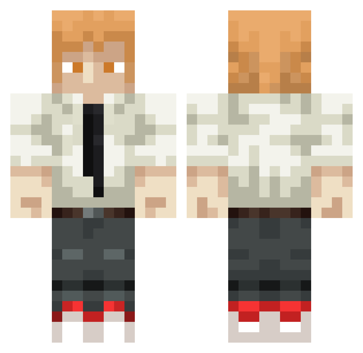 The_Alphonse Minecraft skin, front and back view