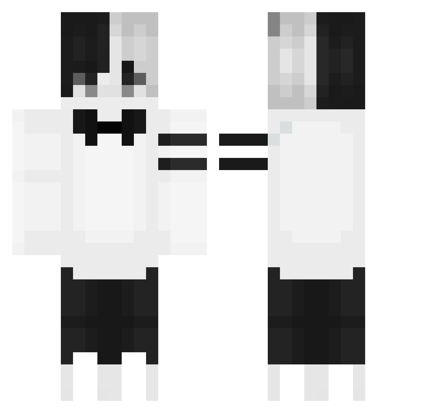 YShuo6 Minecraft skin, front and back view