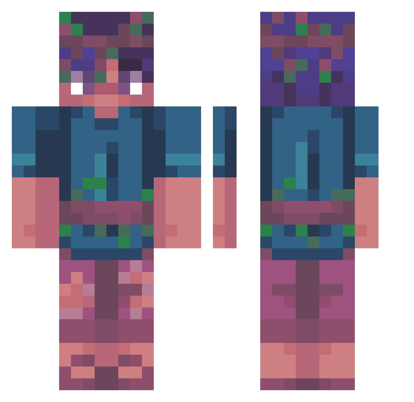 LutherIguess Minecraft skin, front and back view