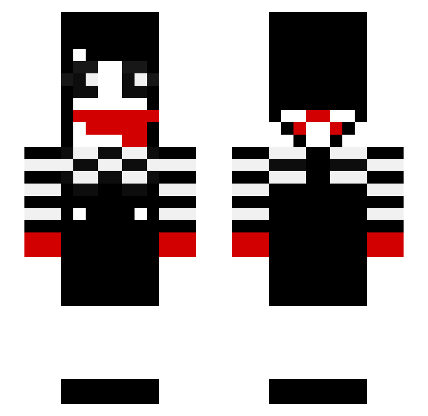 ZerieIchi Minecraft skin, front and back view
