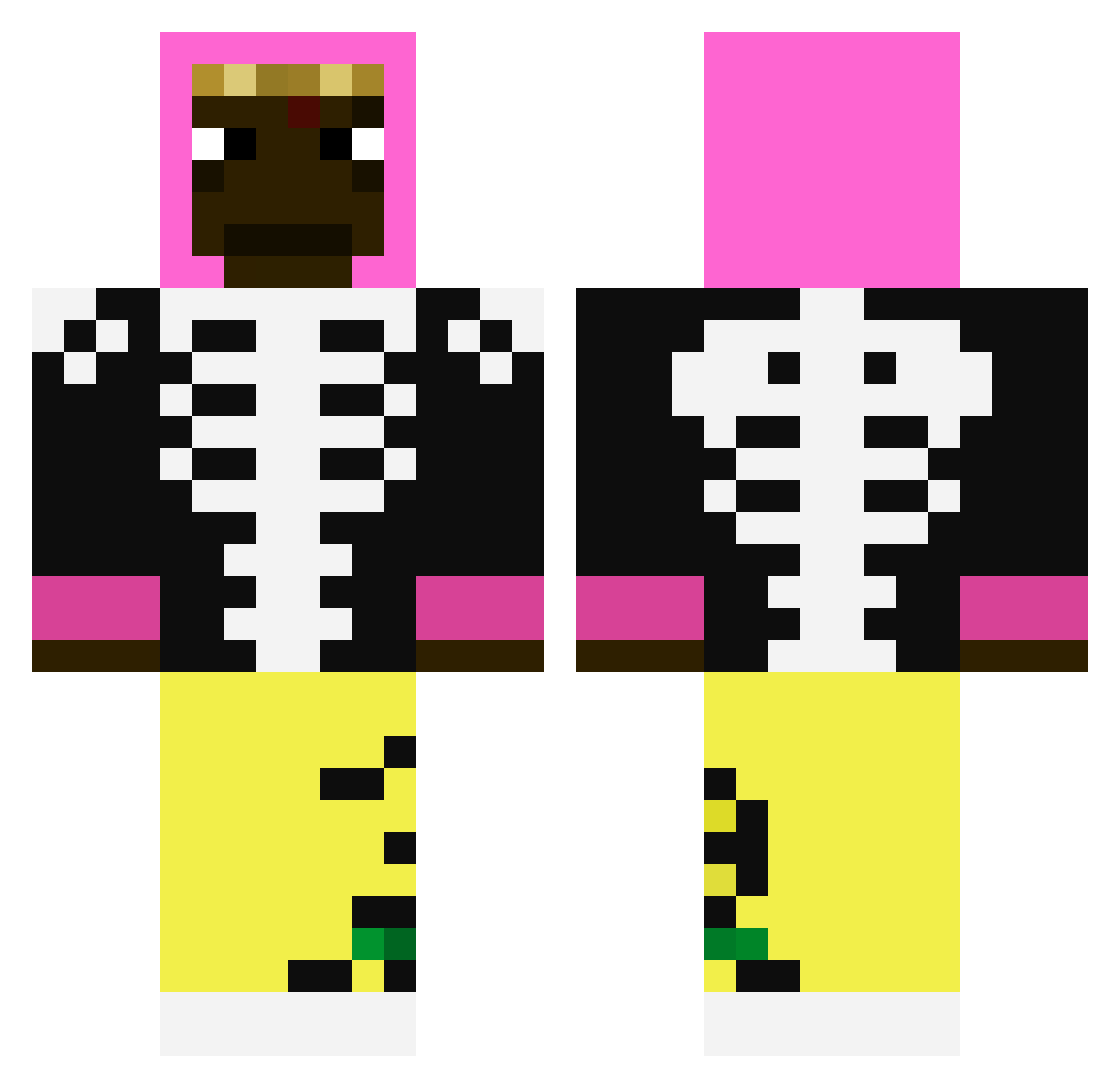4trip Minecraft skin, front and back view