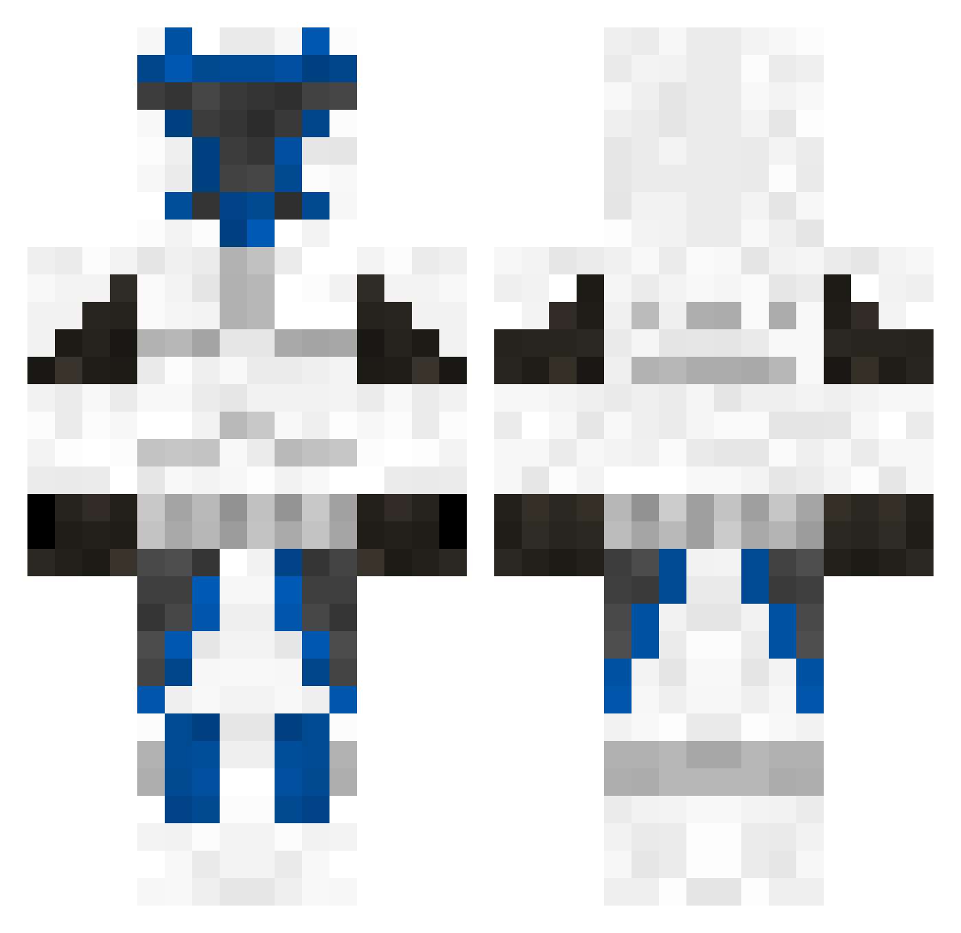 nezery Minecraft skin, front and back view