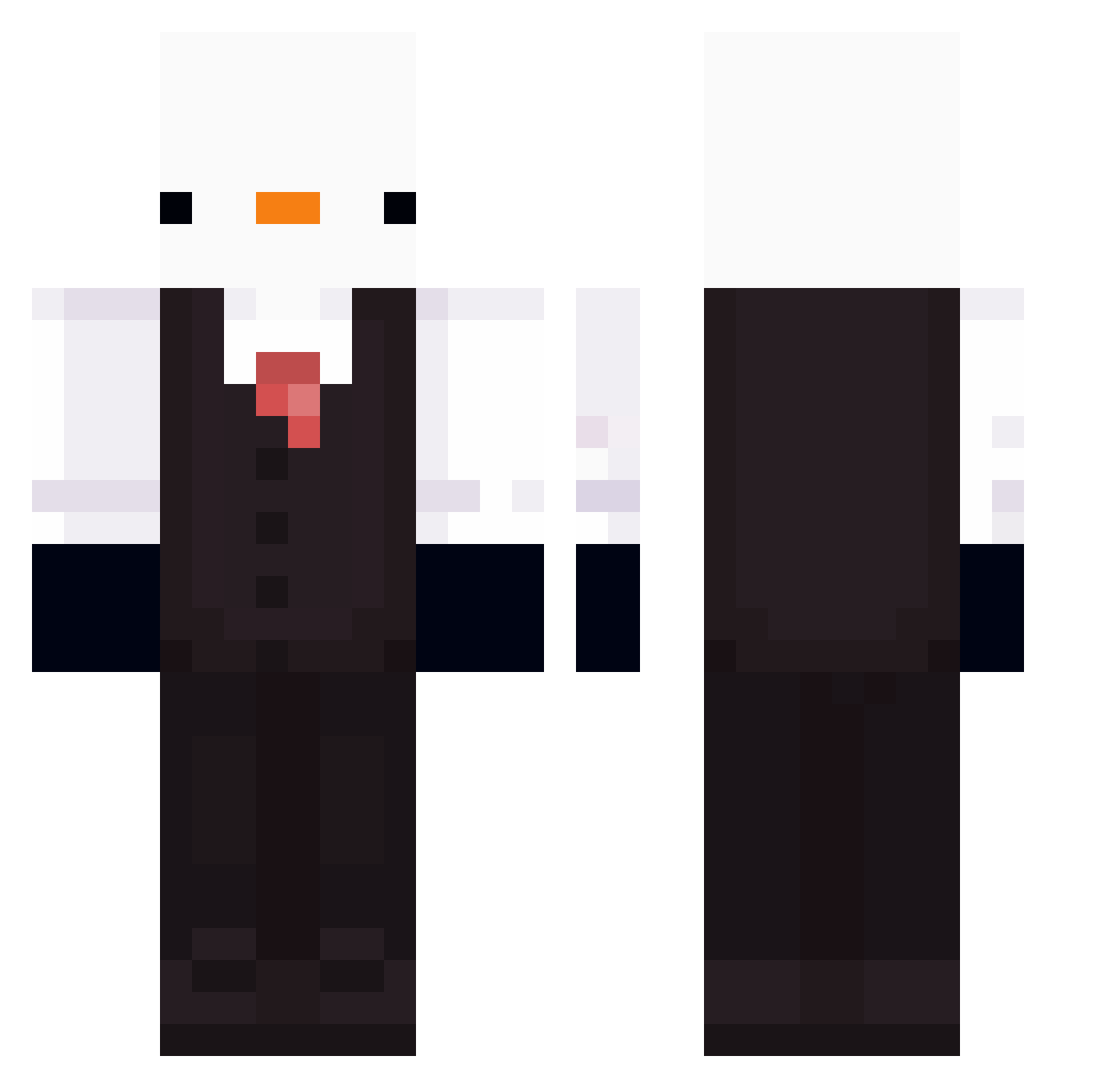 PineApplesMC Minecraft skin, front and back view